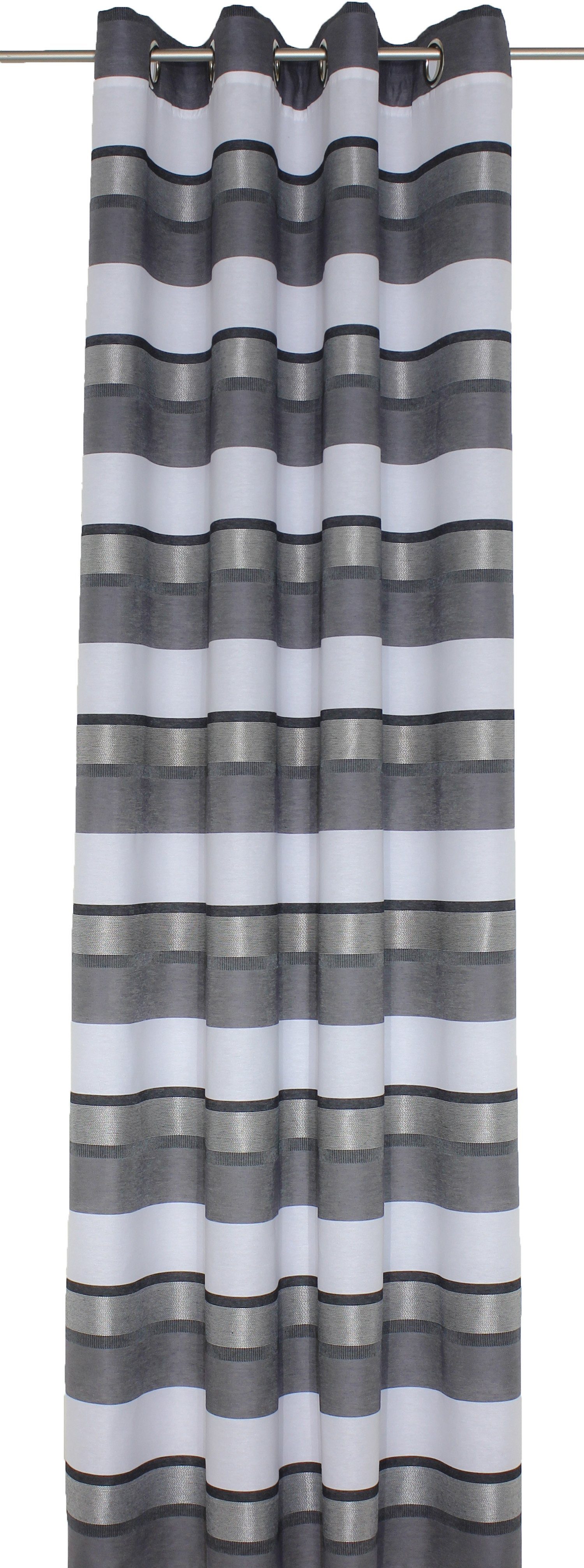 Wirth Gordijn MENORCA (1 stuk) kant & klaar gordijnen maat hxb: 175x135 cm grijs