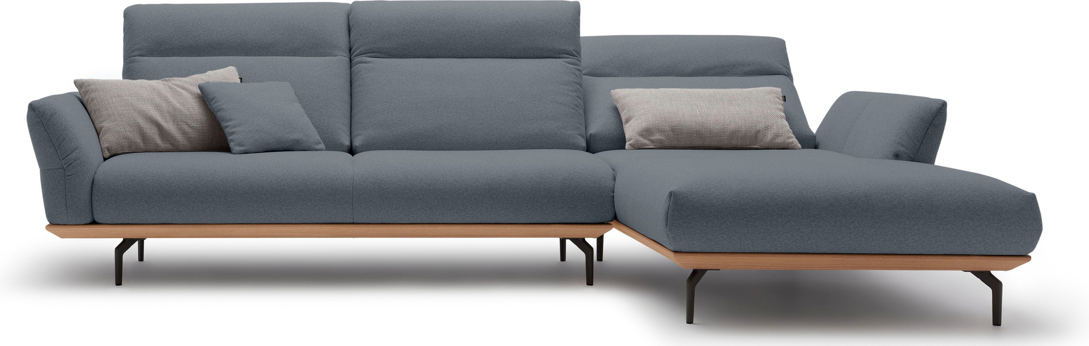 Creation BY ROLF BENZ Hoekbank CR.460 Sokkel in eiken, onderstel in umbra grijs, breedte 318 cm