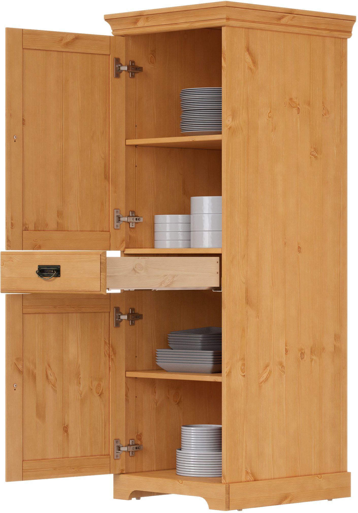 Home affaire Provisiekast Rügen Breedte 47 cm, massief grenen, 2 deuren, 1 lade