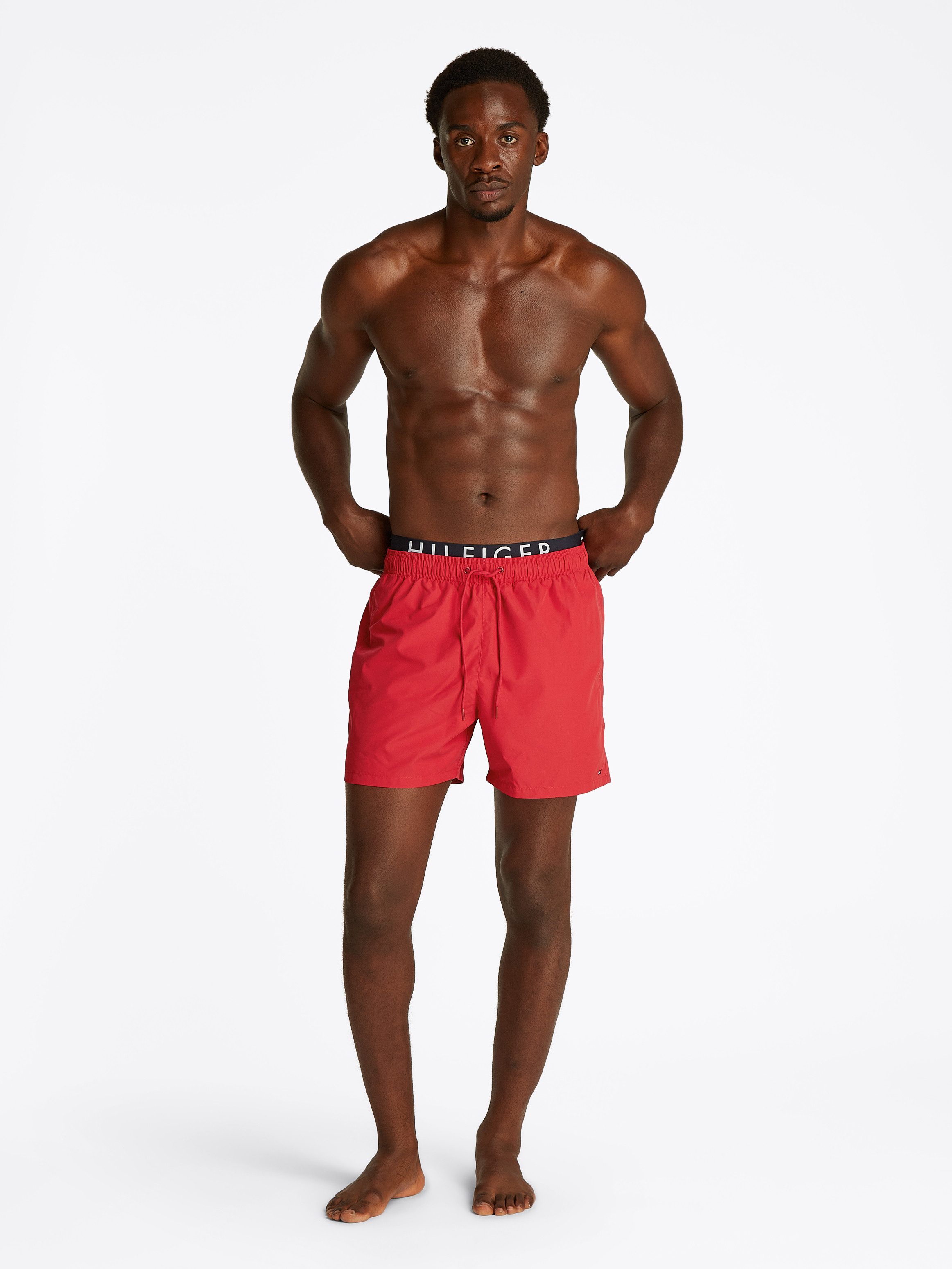 Tommy Hilfiger Swimwear Zwemshort MEDIUM DRAWSTRING DW met bindband, met logo-opdruk