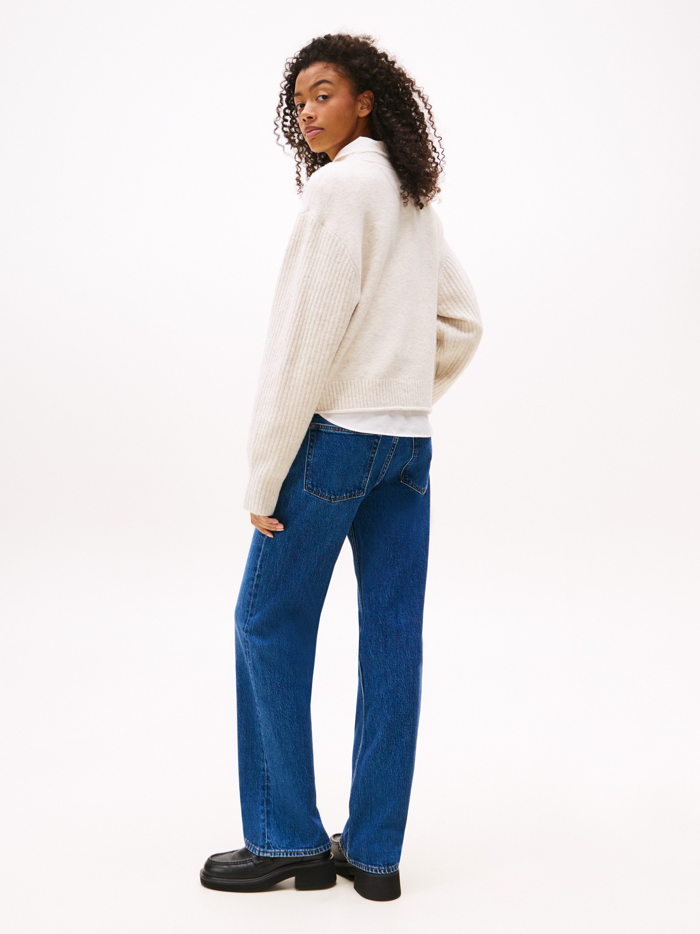 TOMMY JEANS Gebreide trui TJW MELANGE FLAG SWEATER RIB EXT
