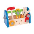 hape speelgoed-gereedschapskoffer houten (17-delig) multicolor