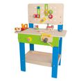 hape speelgoedwerkbank master werkbank (38-delig) multicolor