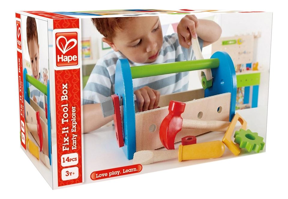 Hape Speelgoed-gereedschapskoffer houten (17-delig)