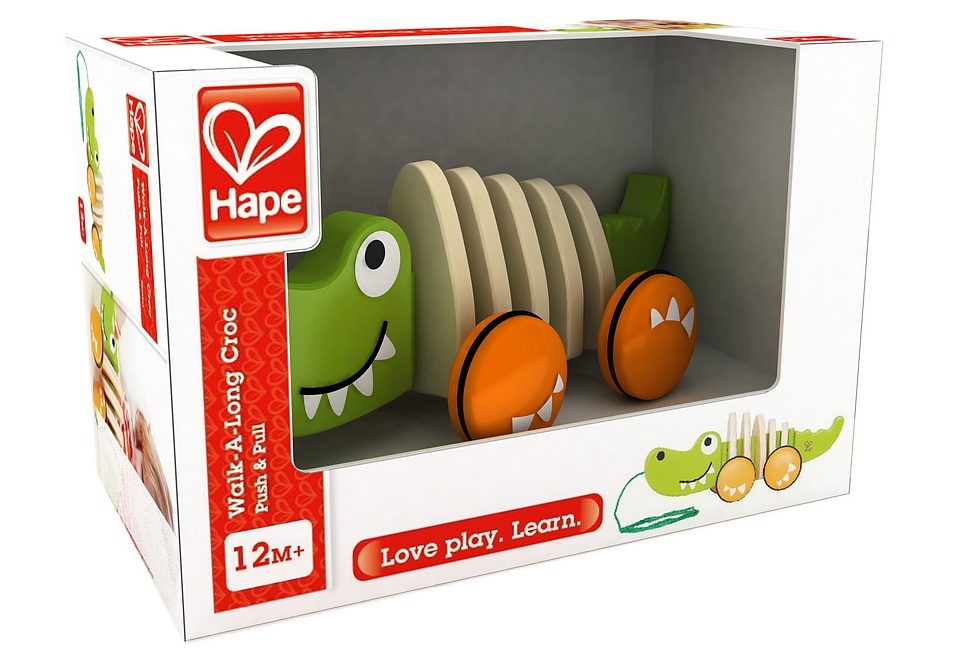 Hape Trekdier Croc Bevordert fijne motoriek, coördinatie en voorstellingsvermogen