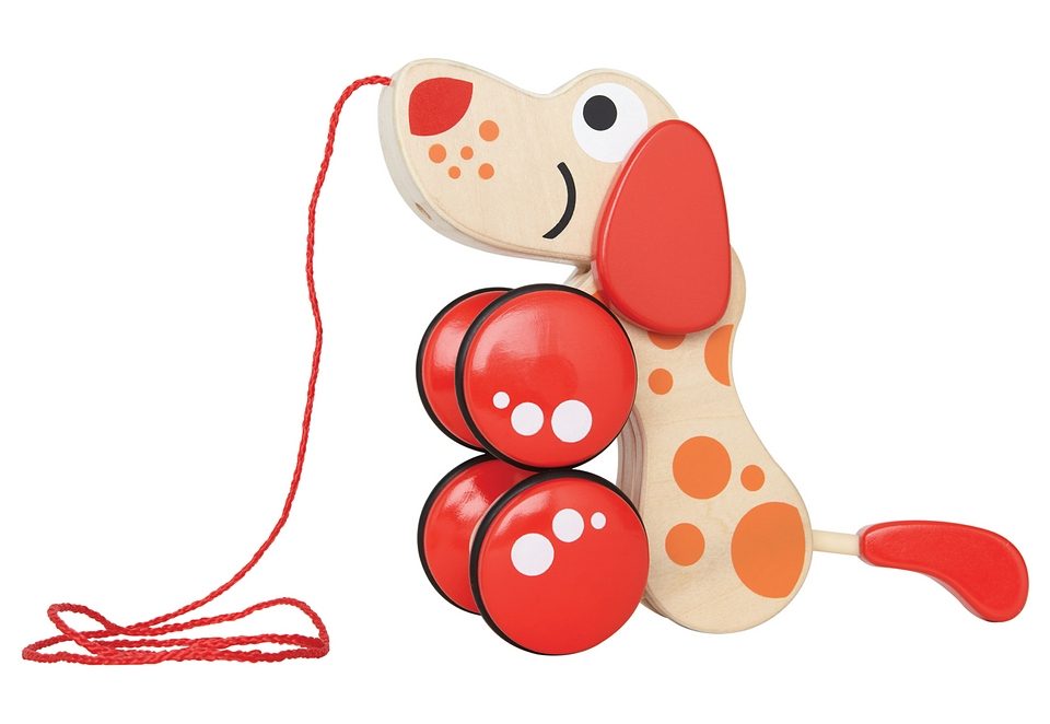 Hape Trekdier Hondje Puppy Bevordert fijne motoriek, coördinatie en voorstellingsvermogen
