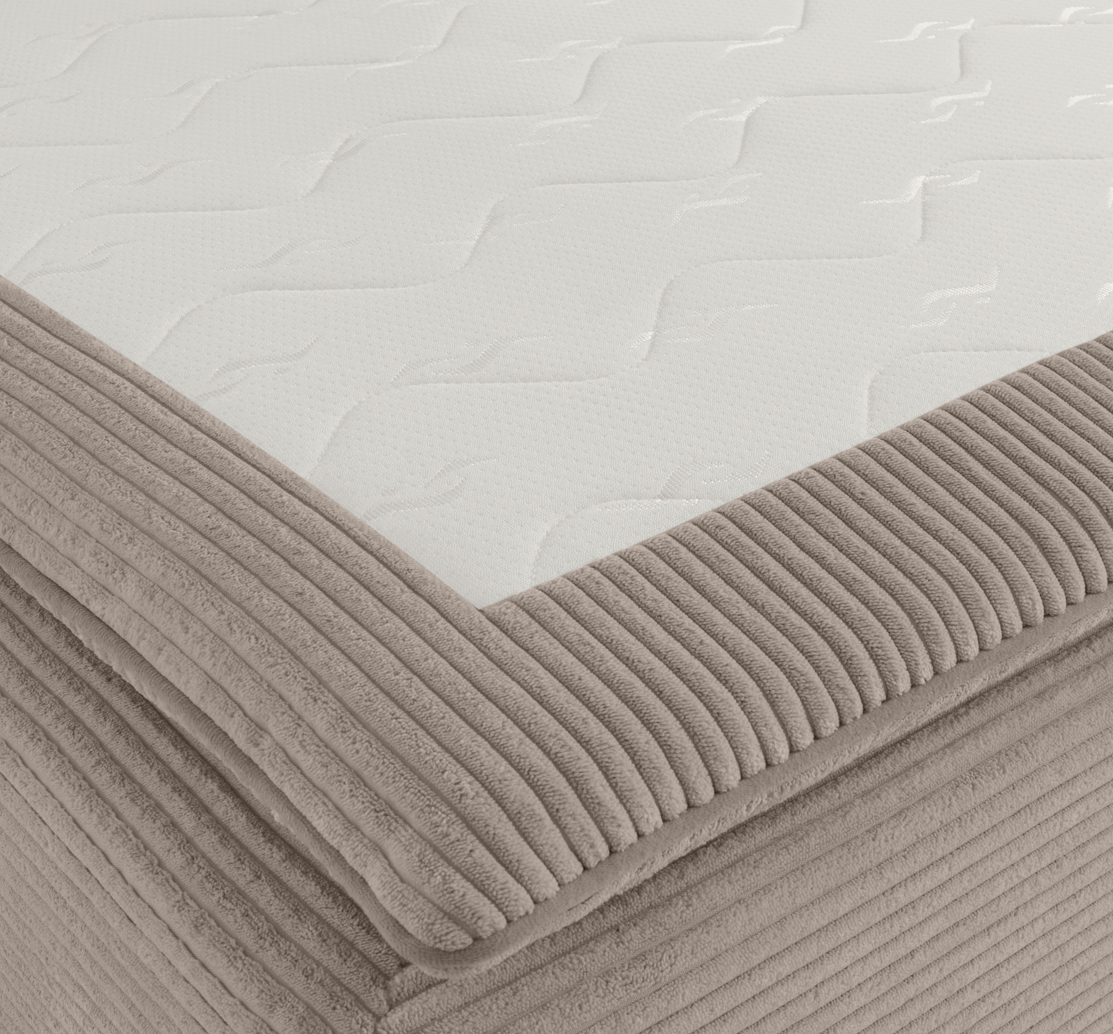 INOSIGN Hoekbank Boxspringbed Night & Day L-vorm met permanente slaapfunctie met armleuning