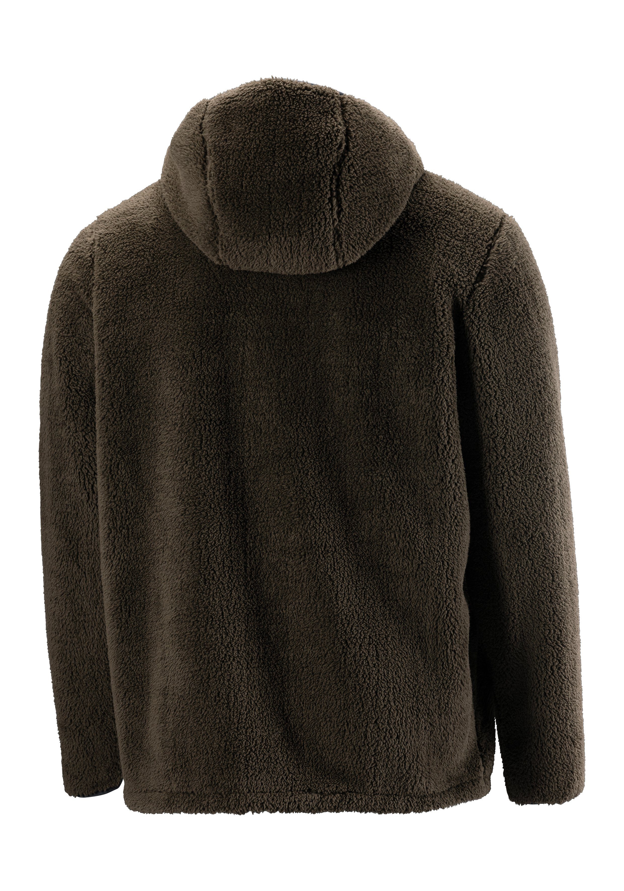 John Devin Capuchonvest in zacht teddy fleece