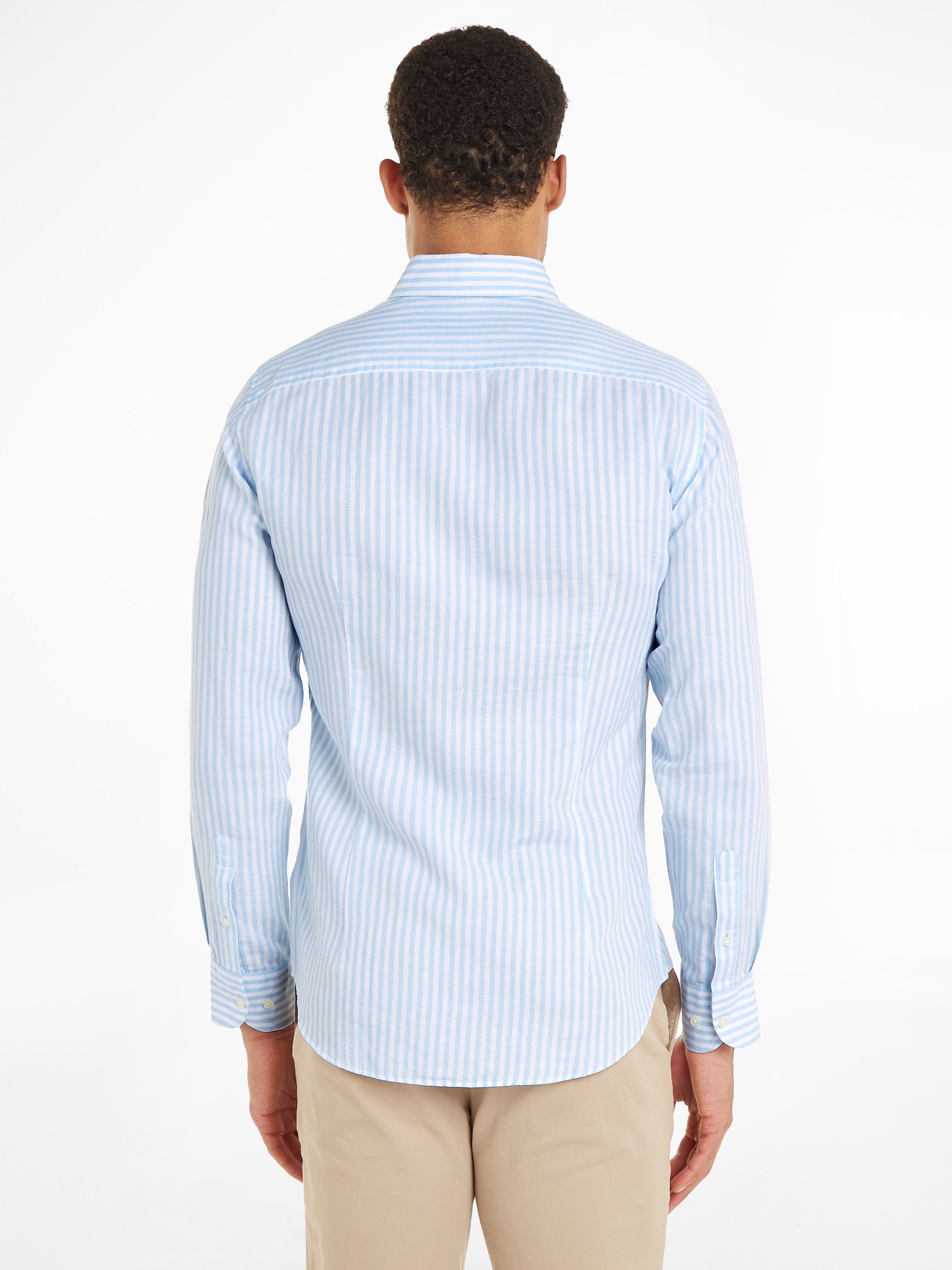 Tommy Hilfiger Overhemd met lange mouwen CL W-COTTON LINEN STRIPE SHIRT