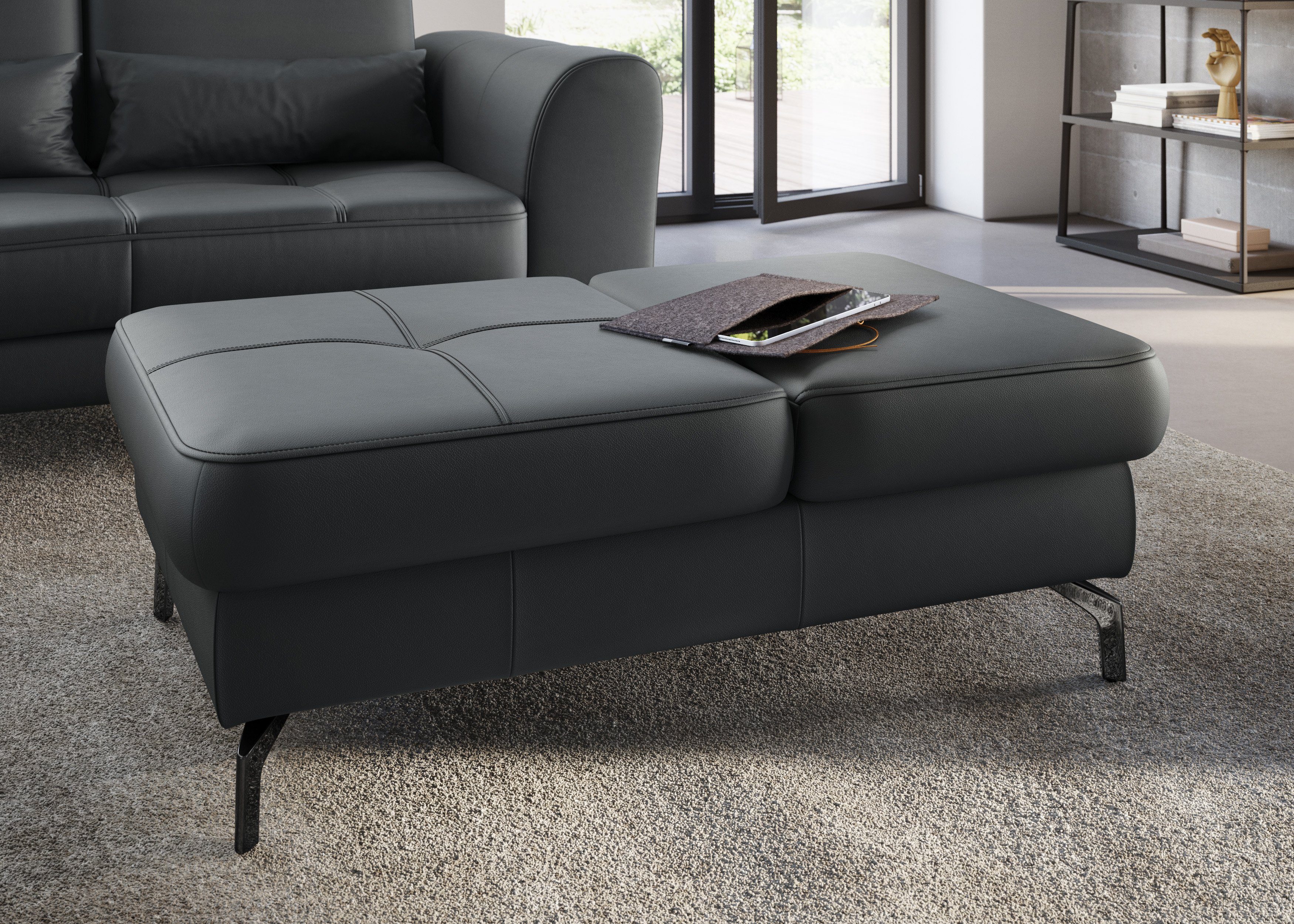 sit&more Hocker Bendigo met inklapfunctie, bodemvrijheid 12 cm, naar keuze in 2 pootkleuren