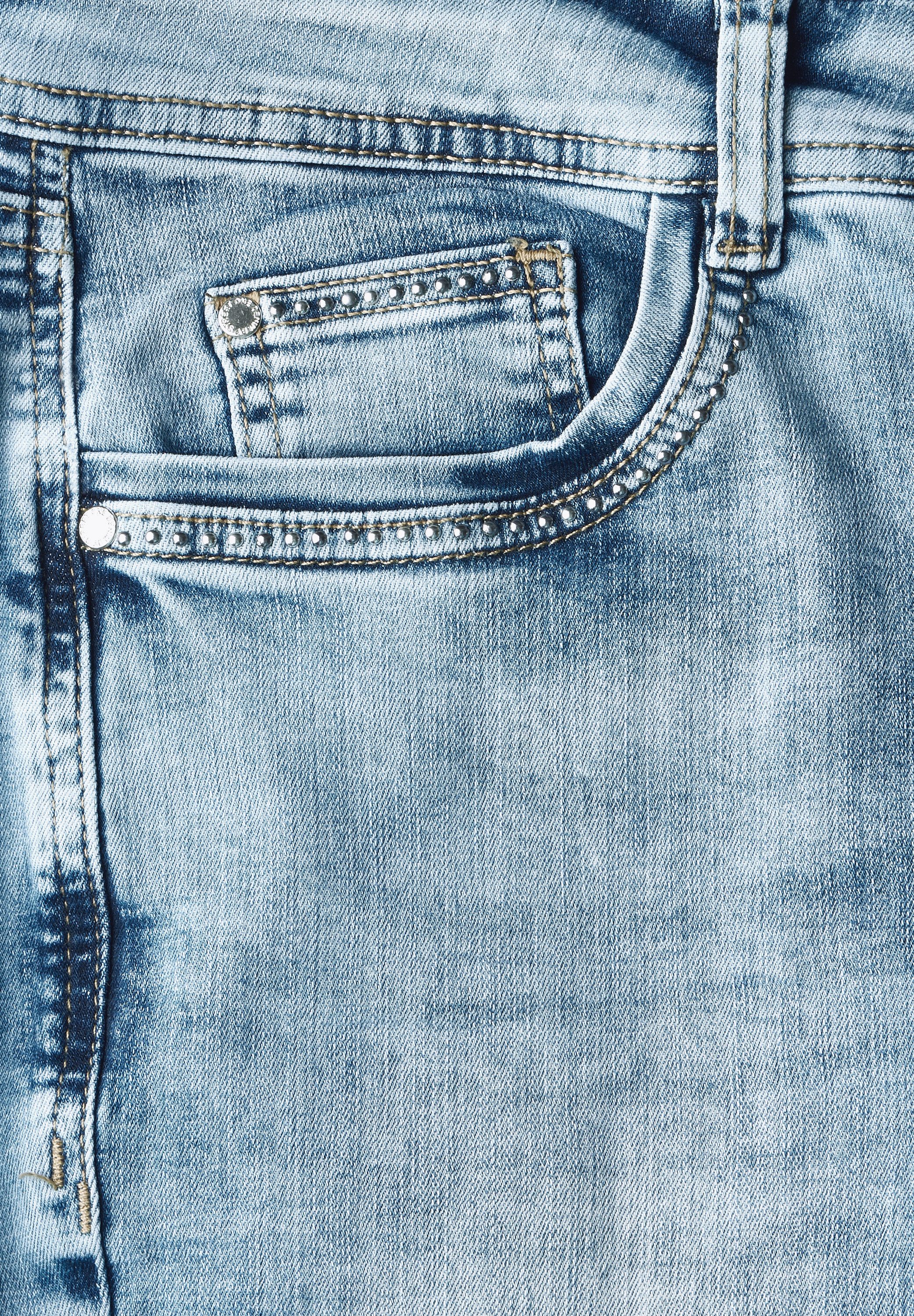 STREET ONE 3/4 jeans Style Crissi met glitterdetail
