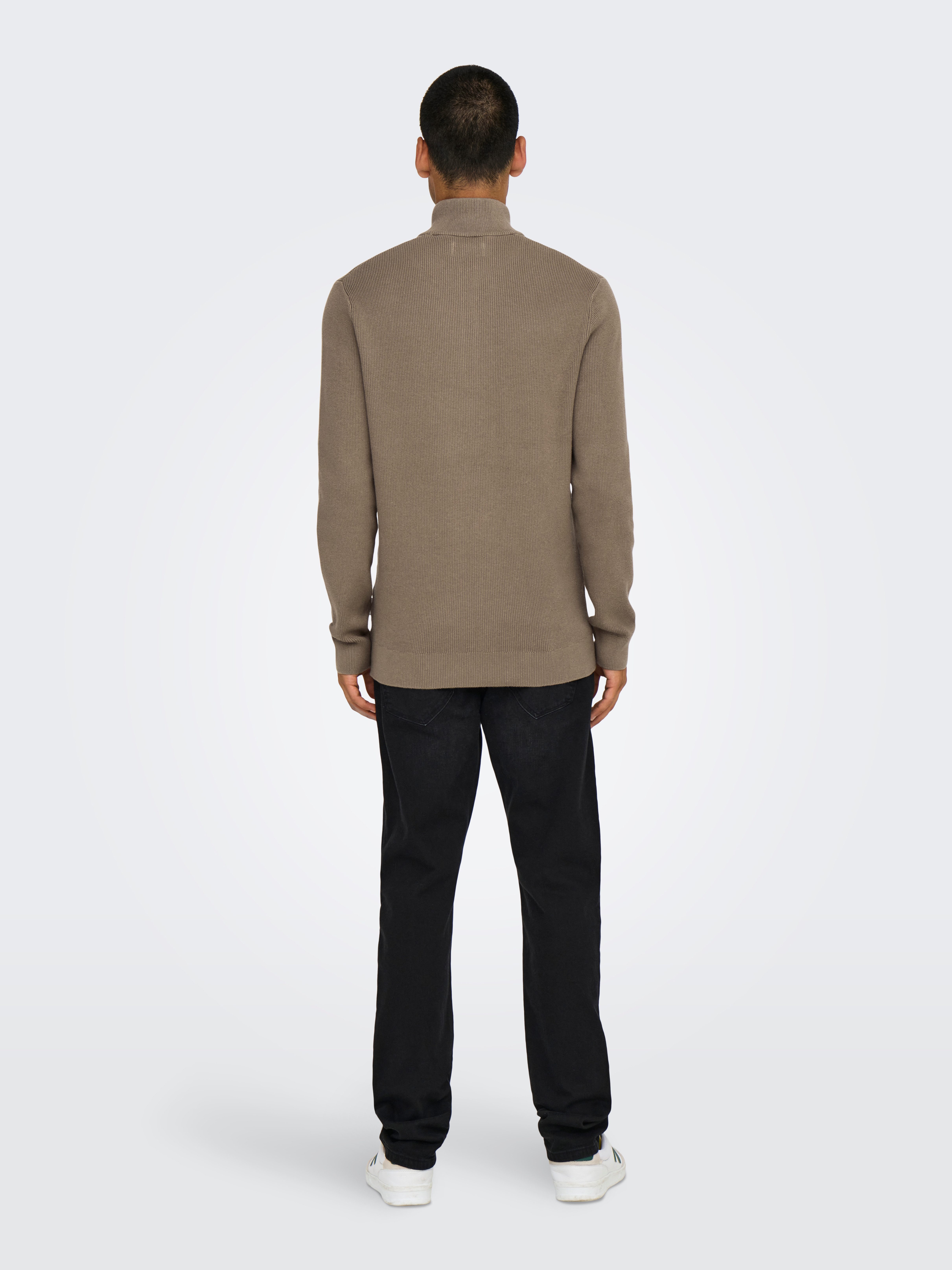ONLY & SONS Gebreide trui ONSPHIL REG 12 STRUC HALF ZIP KNIT NOOS