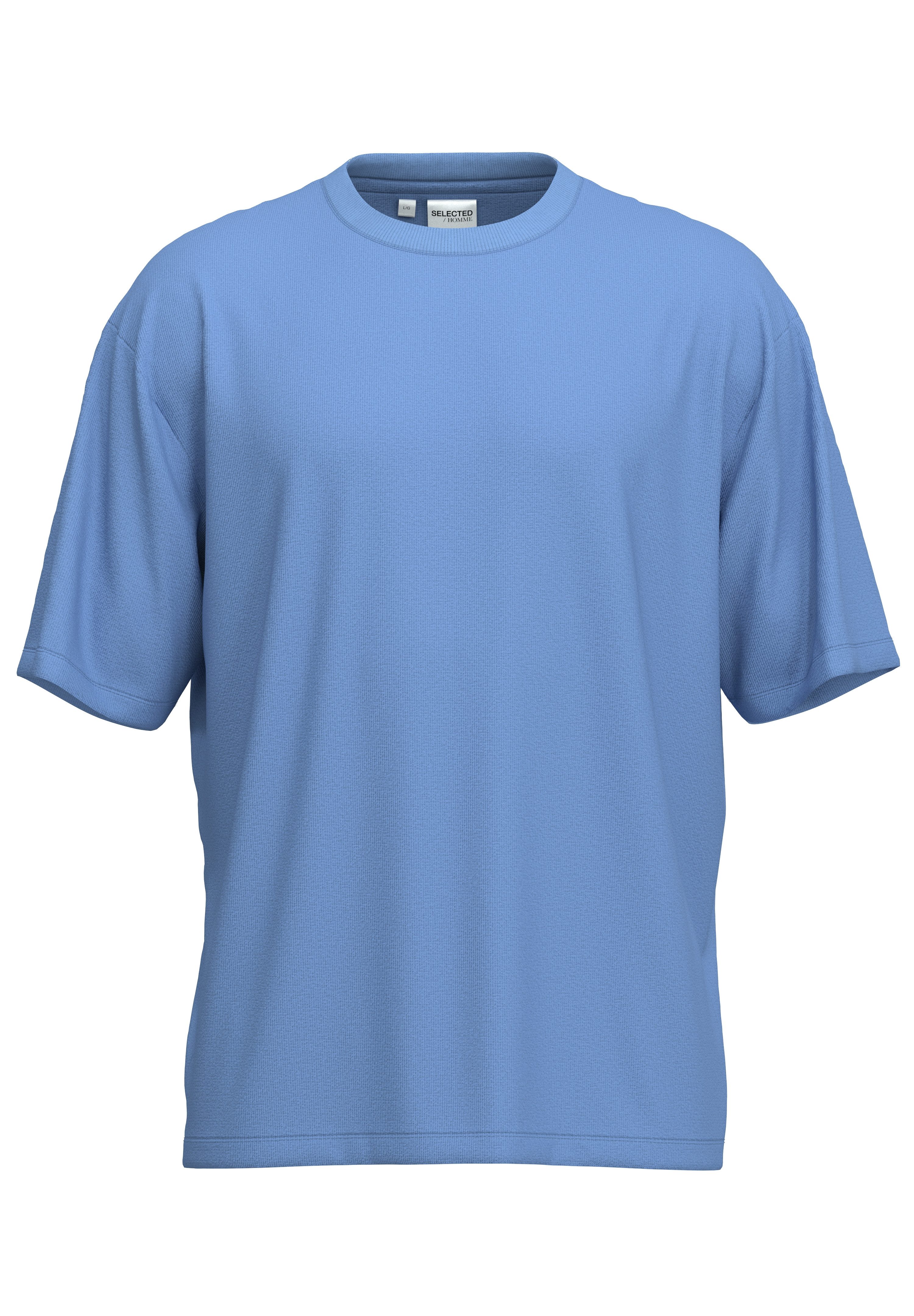 SELECTED HOMME Shirt met ronde hals SLHLOOSEOSCAR SS O-NECK TEE NOOS
