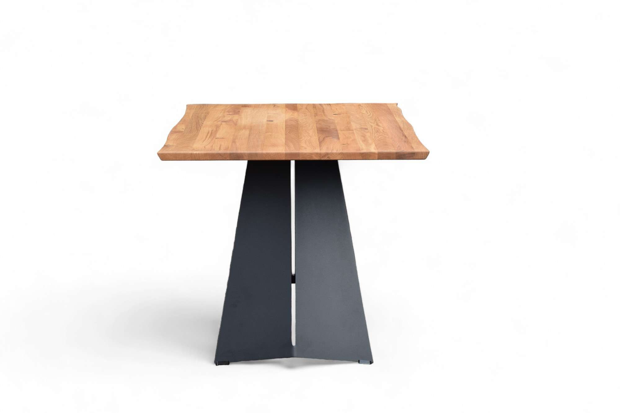 Home affaire Eettafel Winteregg keukentafel, metalen wangframe, massief gewild eikenhout, geolied