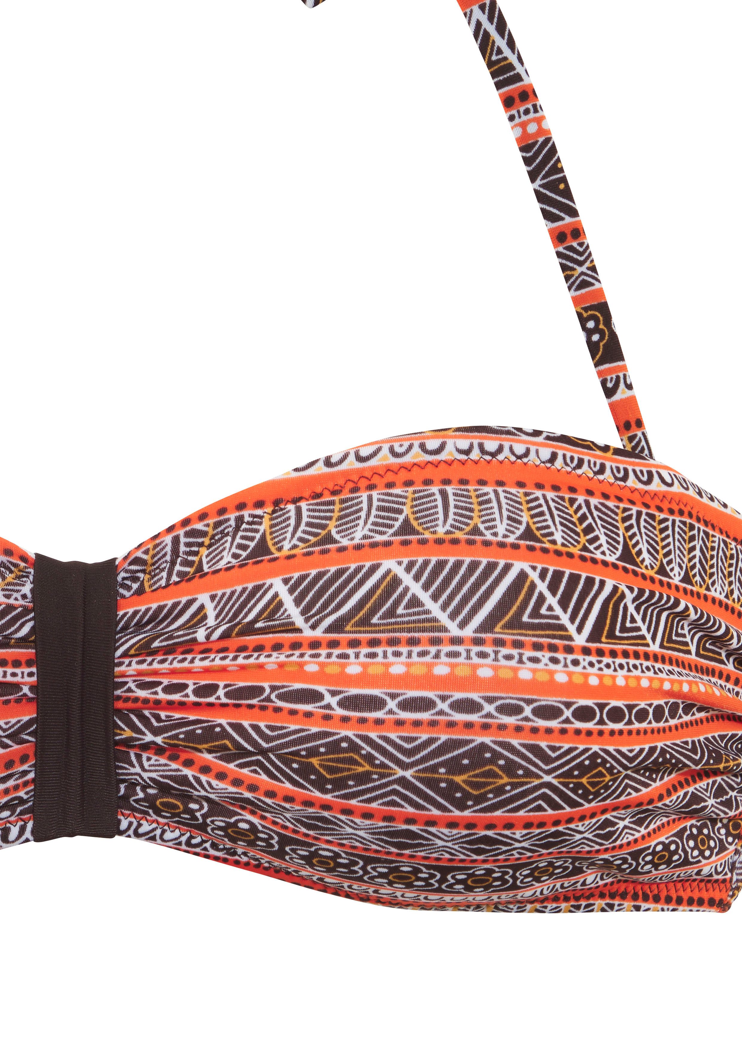 Buffalo Bandeaubikini Met trendy streepdruk