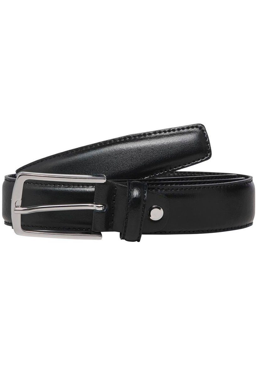 Jack & Jones Leren riem Klassieke herenriem, iets gebombeerd