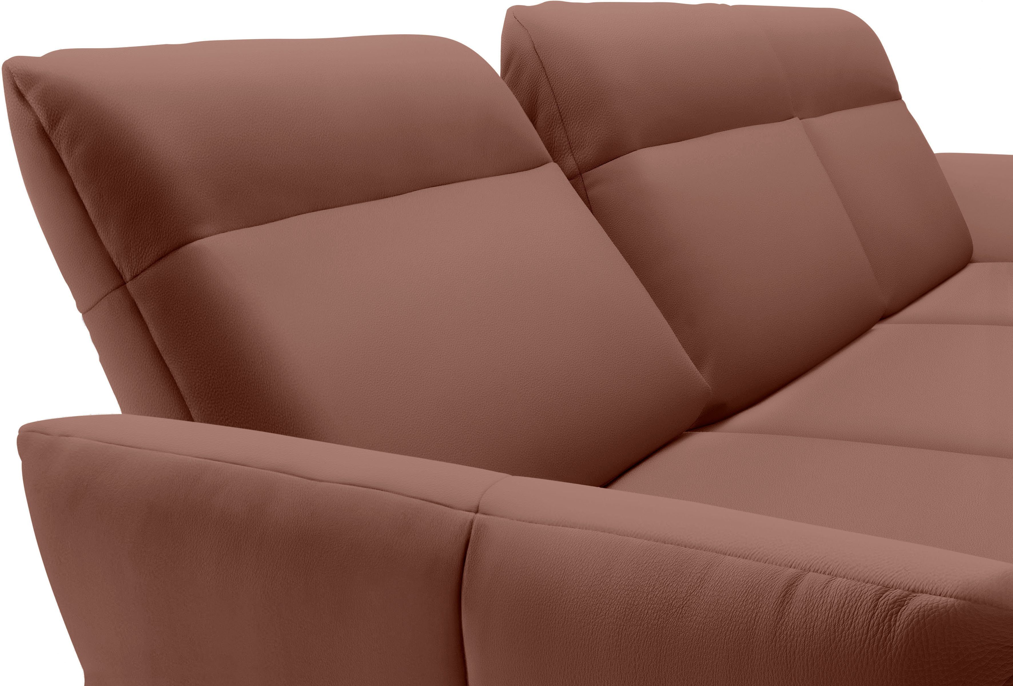 Creation BY ROLF BENZ Hoekbank Hs.460 Sokkel in eiken, onderstel in umbra grijs, breedte 318 cm