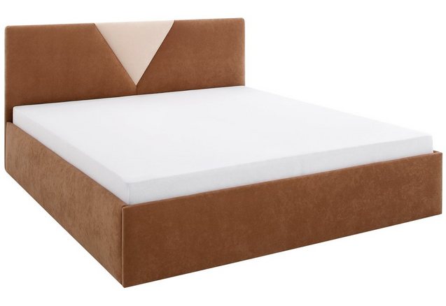 Bed met bekleding van micro-velours Bed met bekleding van micro-velours