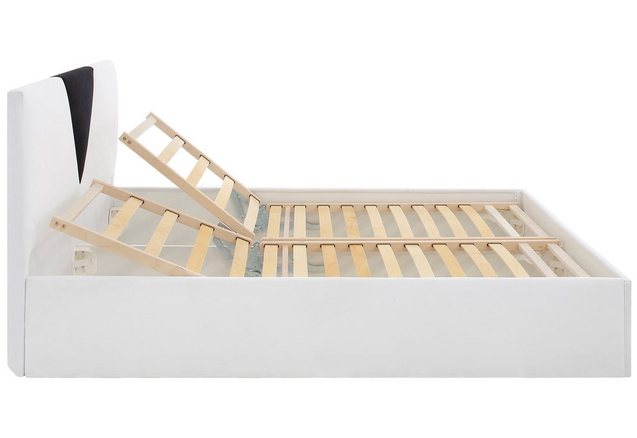 Bed met bekleding van micro-velours Bed met bekleding van micro-velours