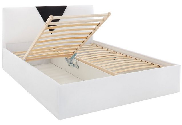Bed met bekleding van micro-velours Bed met bekleding van micro-velours