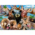 consalnet papierbehang dier-selfies in verschillende maten bruin