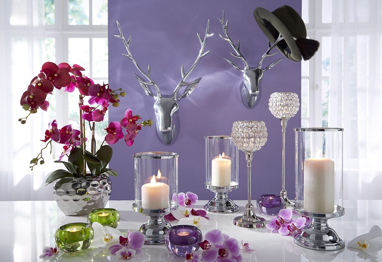 Home affaire Waxinelichthouder Kristal (set, 2 stuks)
