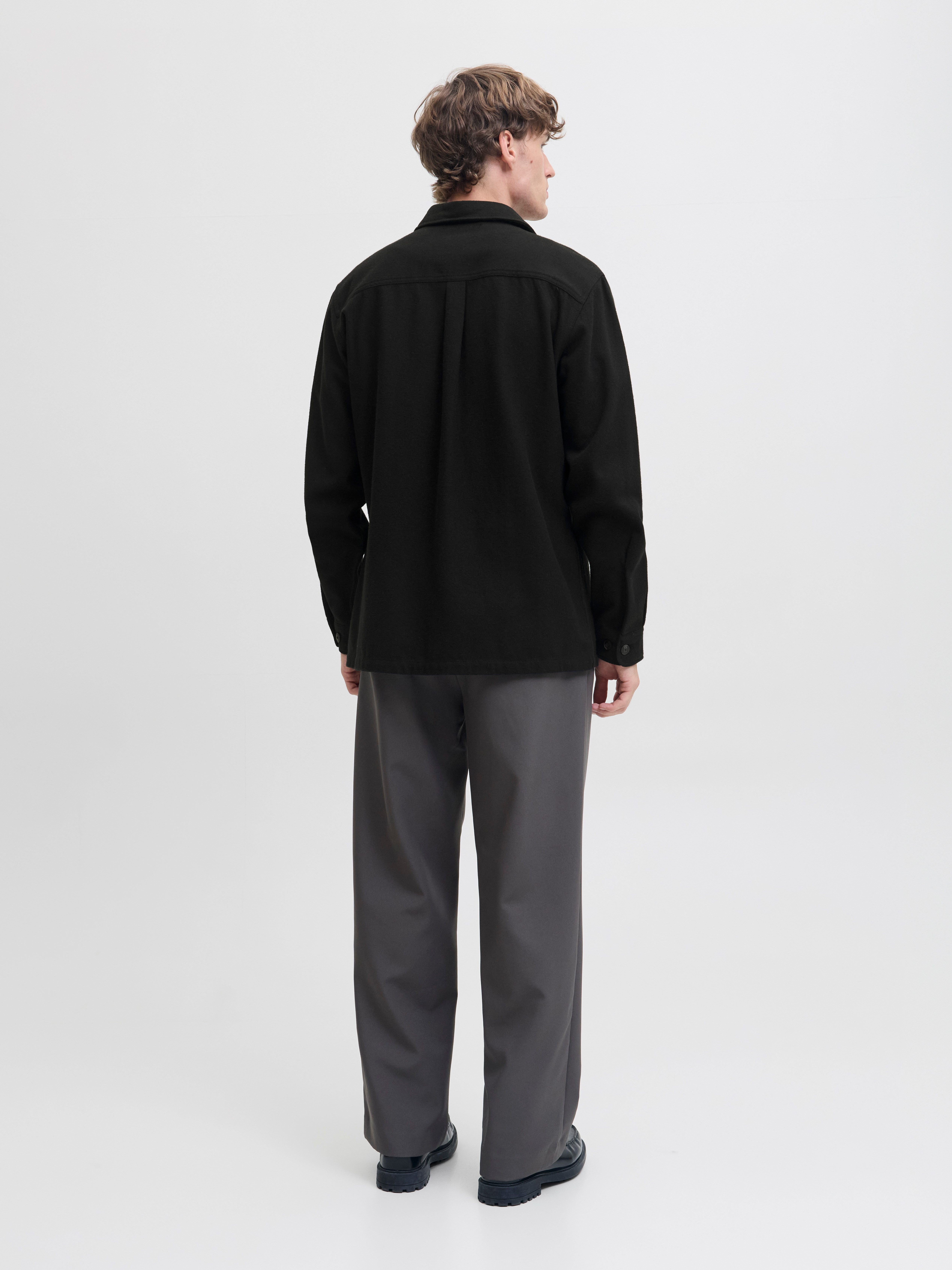 Jack & Jones Overhemd met lange mouwen JPRRAYLE MELANGE SOLID L/S OVERSHIRT SN