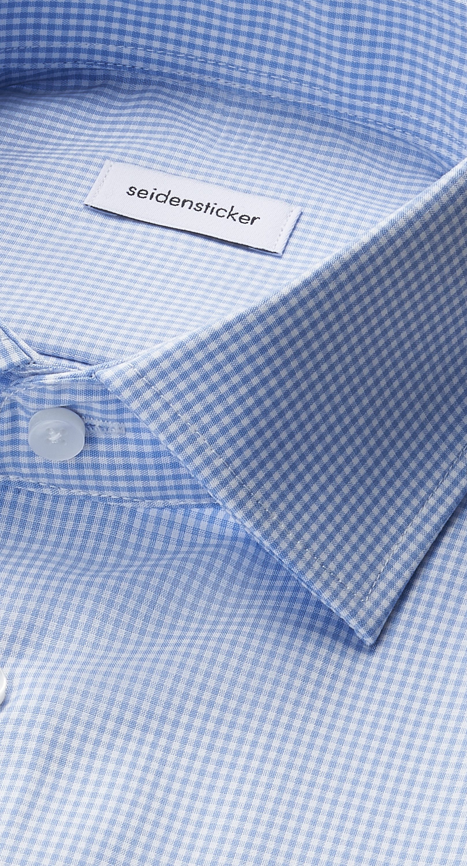 seidensticker Businessoverhemd Zwarte roos Regular 1/1 Kentkraag ruit