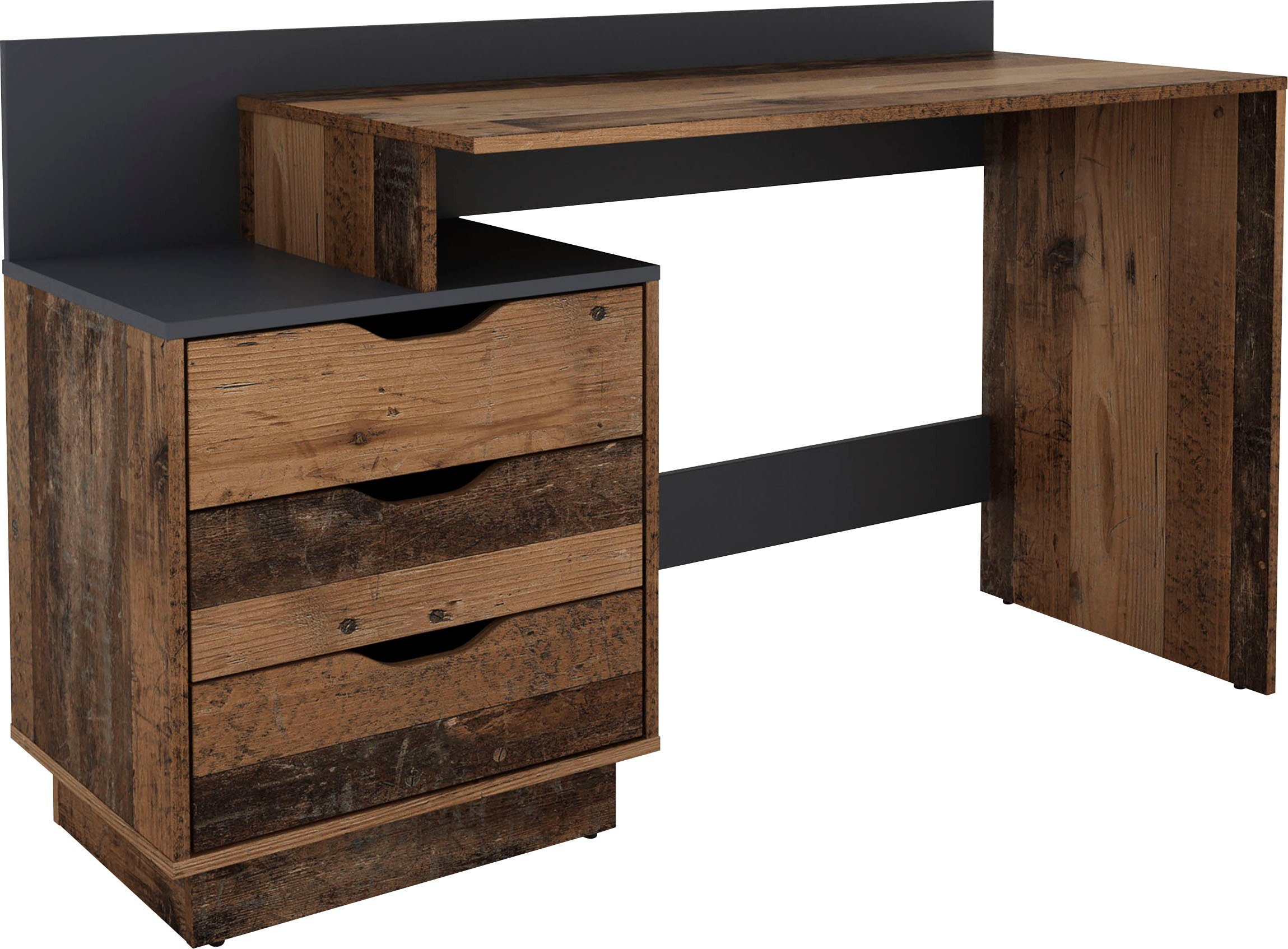 byLIVING Bureau Bern, modern pc-bureau met veel bergruimte, breedte 138 cm, rechts of links te monteren