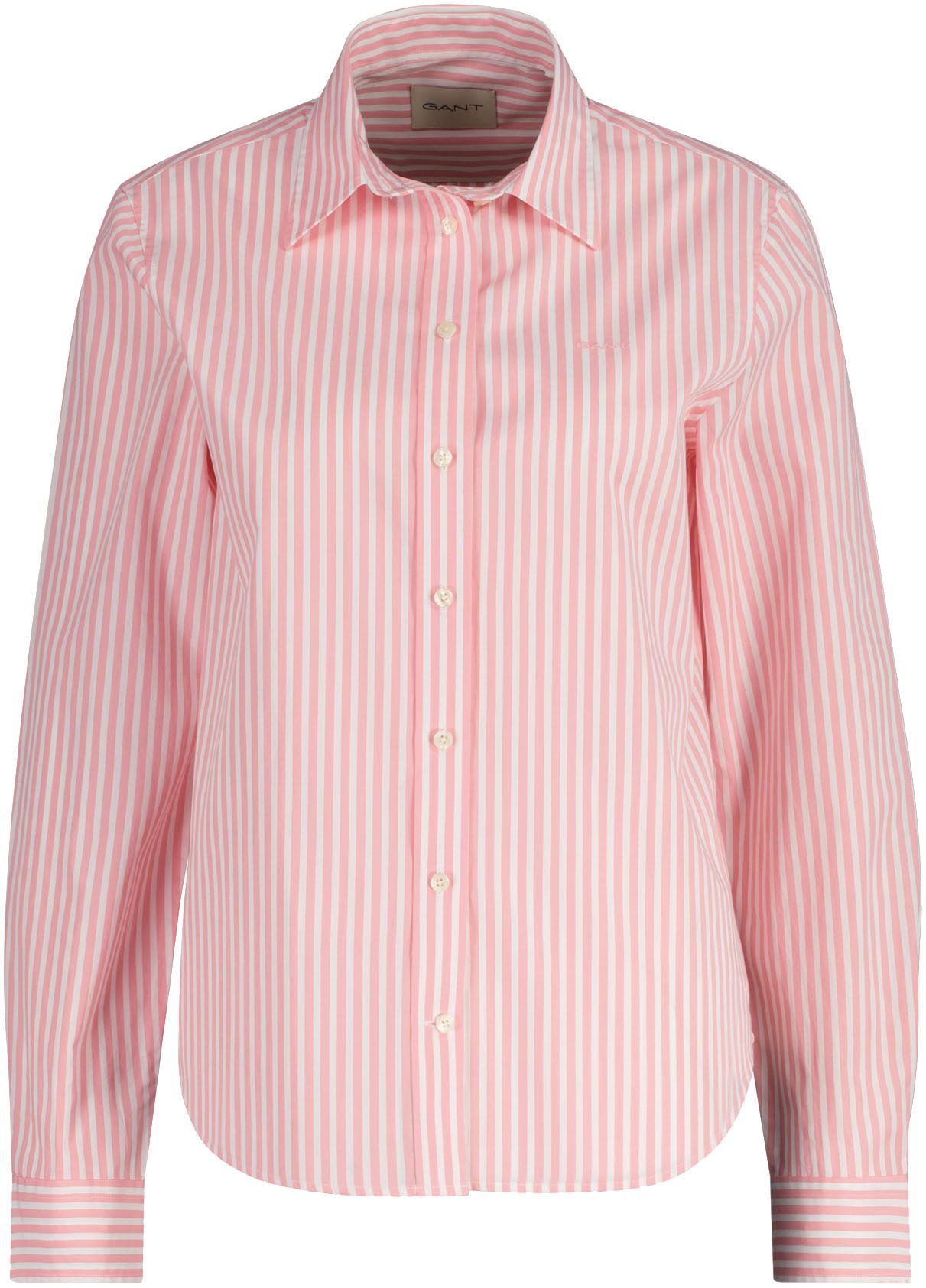 Gant Overhemdblouse REG POPLIN STRIPED SHIRT met een klein geborduurd logo op de borst