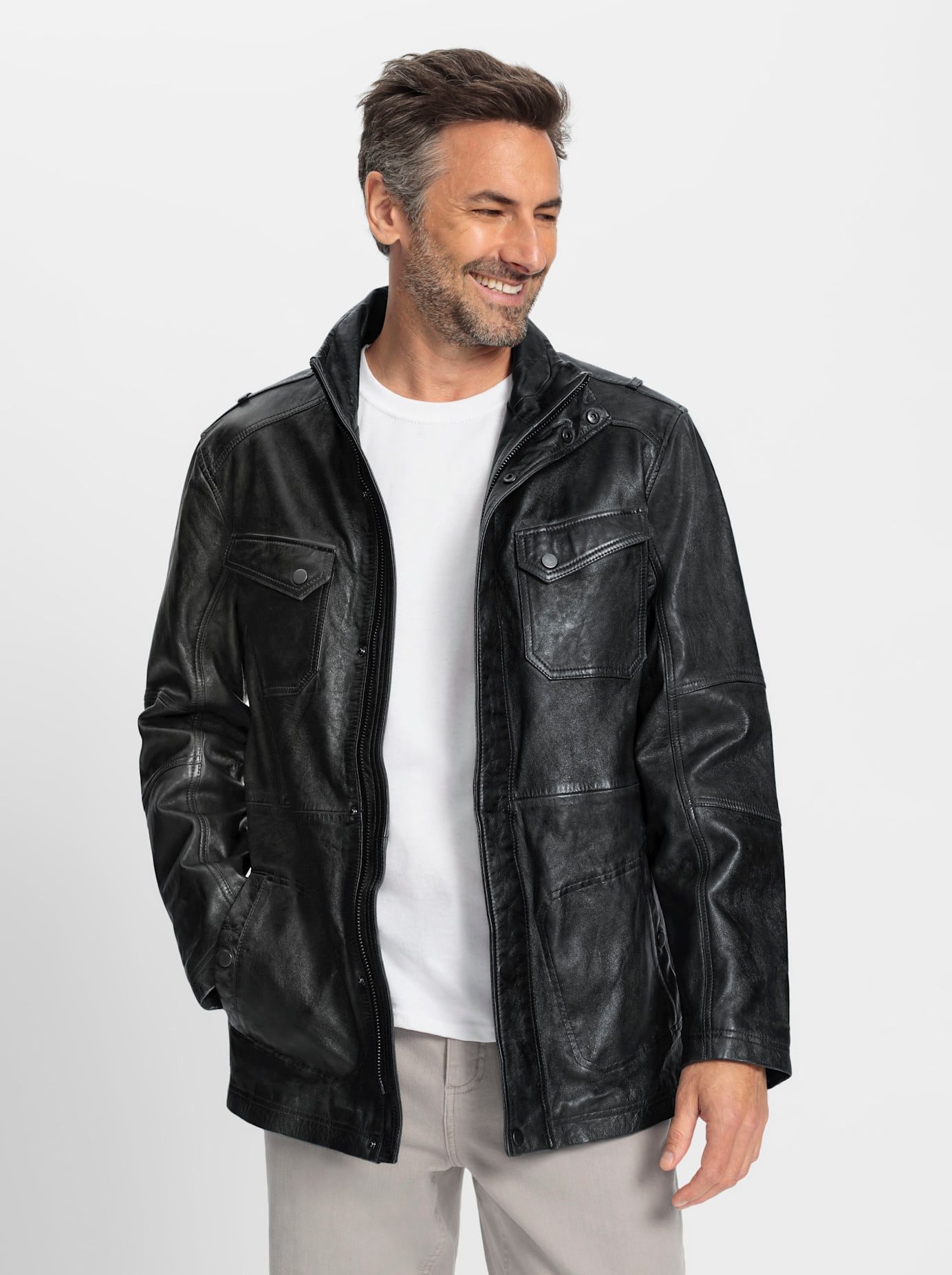 Marco Donati Leren jack
