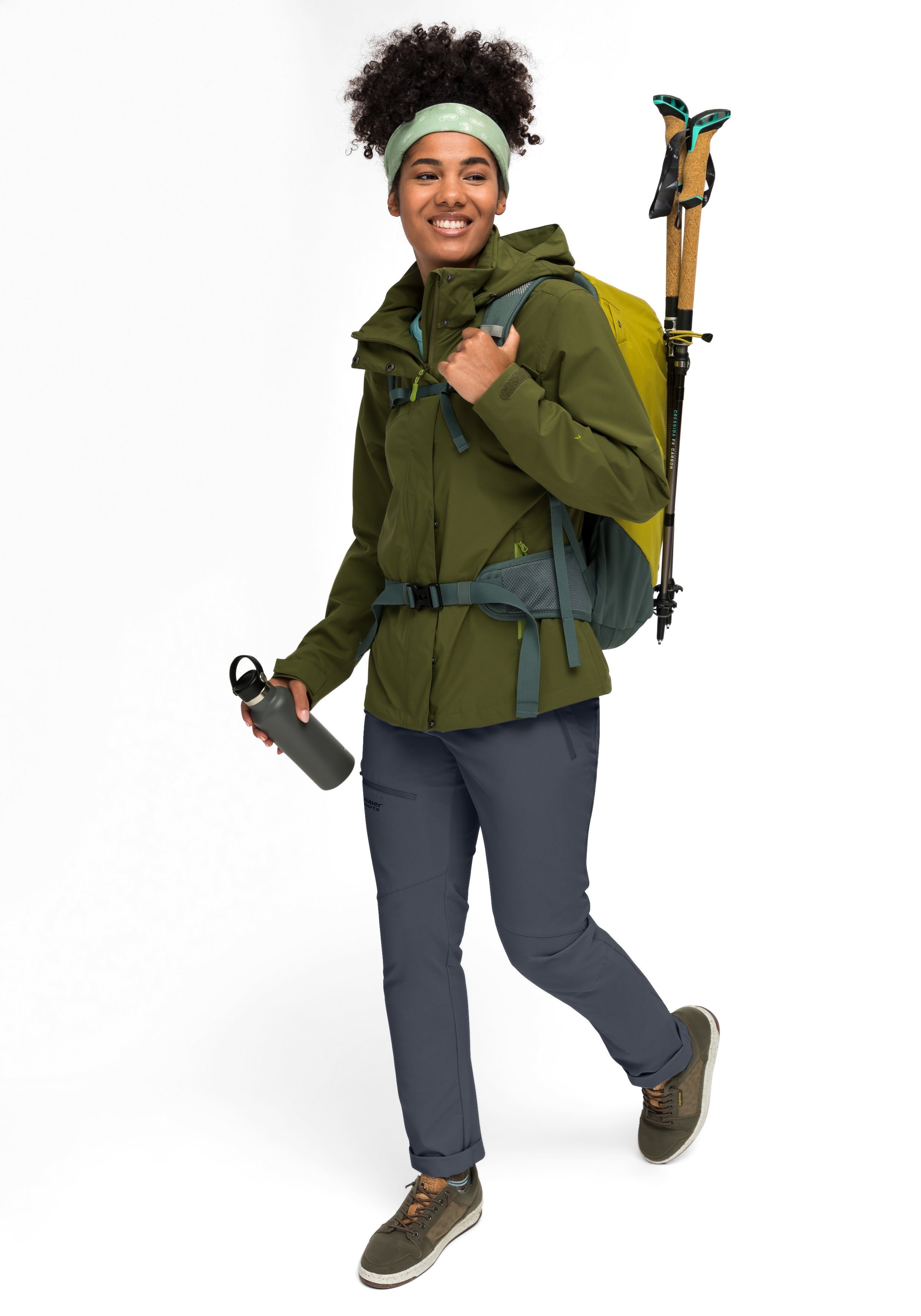 Maier Sports Outdoorbroek Latit Slim Vario W Dames wandelbroek, lange outdoorbroek, trekkingbroek slim