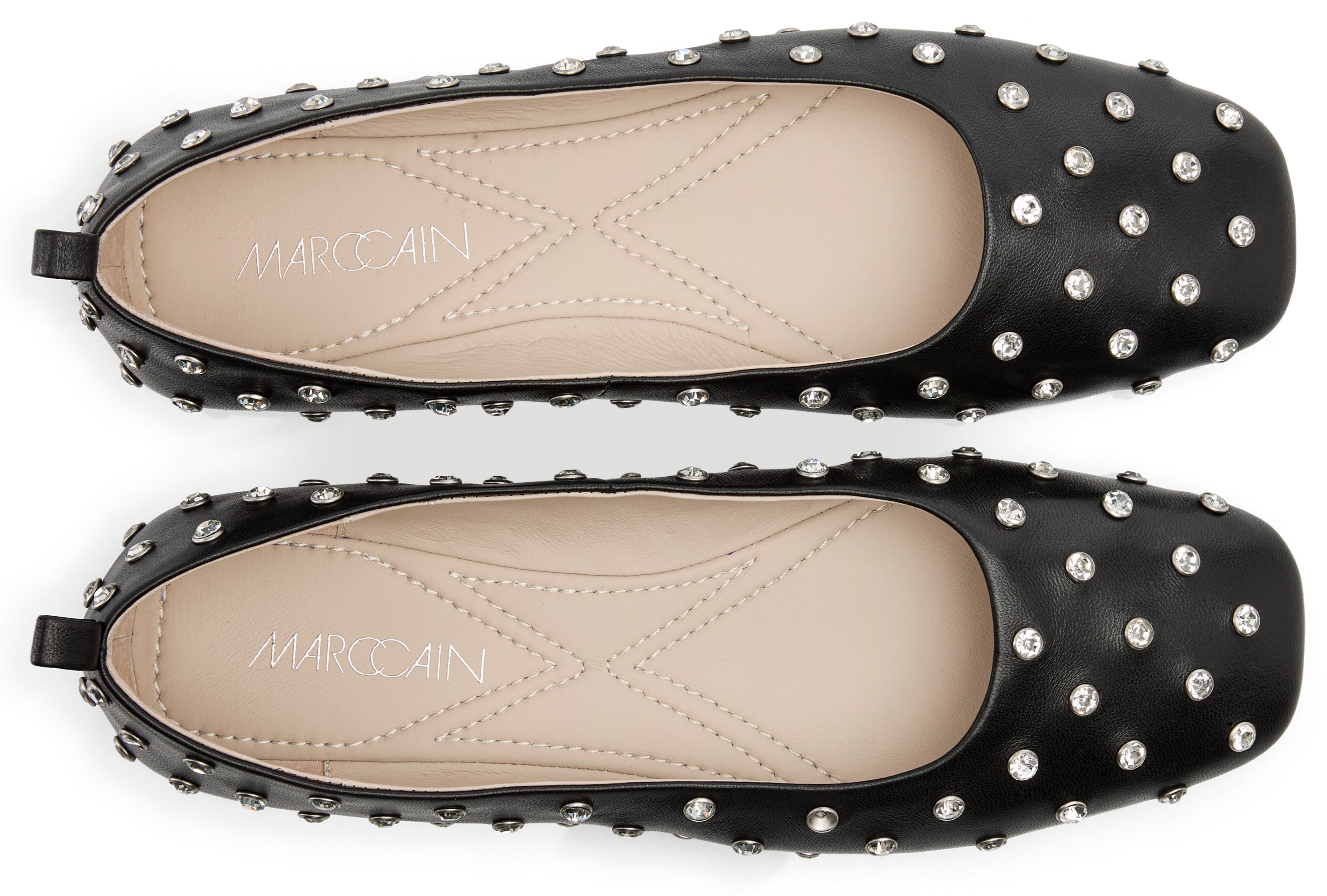Marc Cain Ballerina's , flats, loafer, slipper bezet met glinstersteentjes