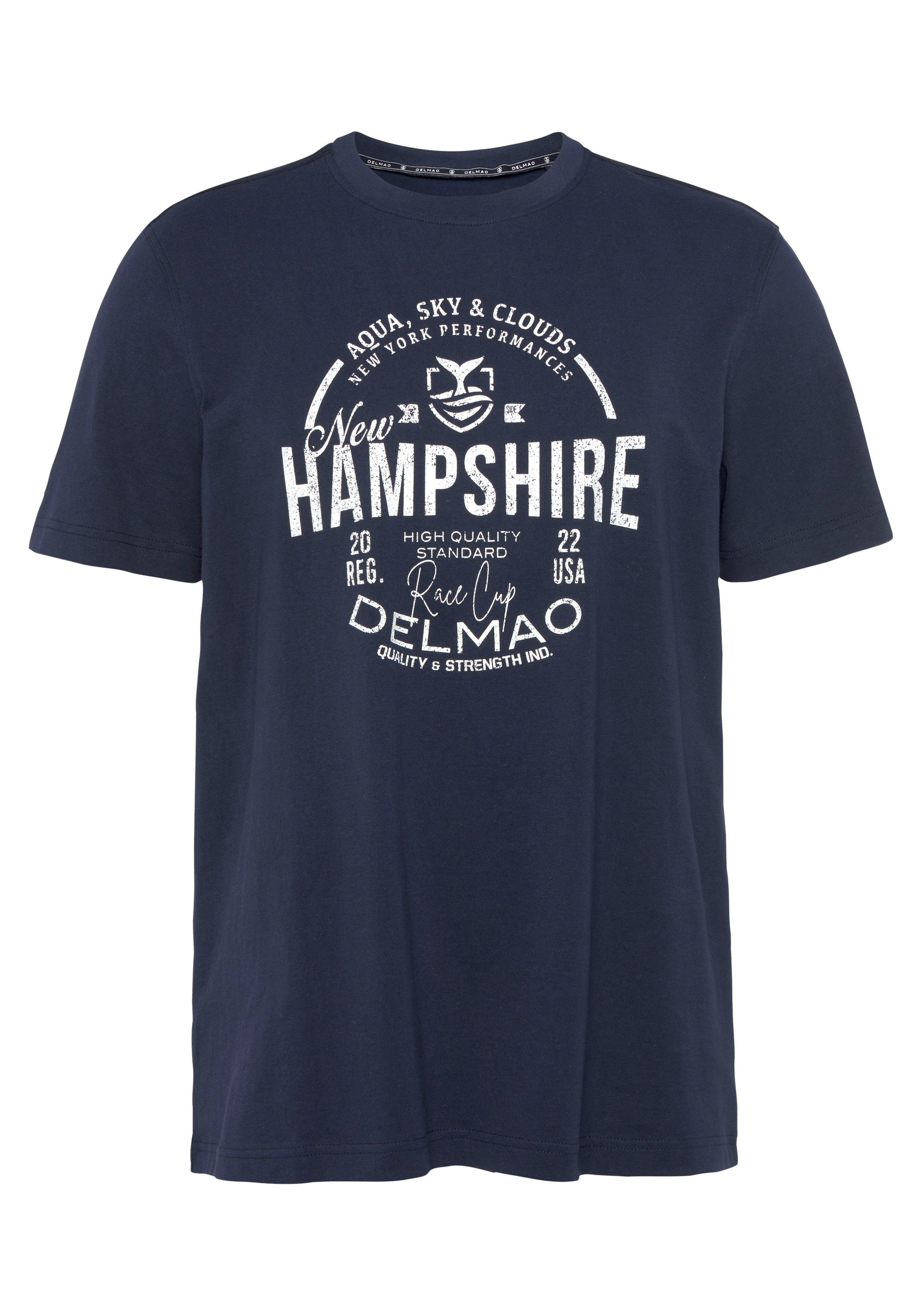 DELMAO T-shirt Korte mouw, losse pasvorm, met vrolijke print, van katoen