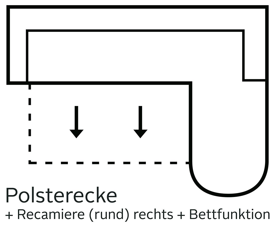 DOMO collection Hoekbank Papenburg, tijdloze rugsteppingen, elegante vormtaal, L-vorm