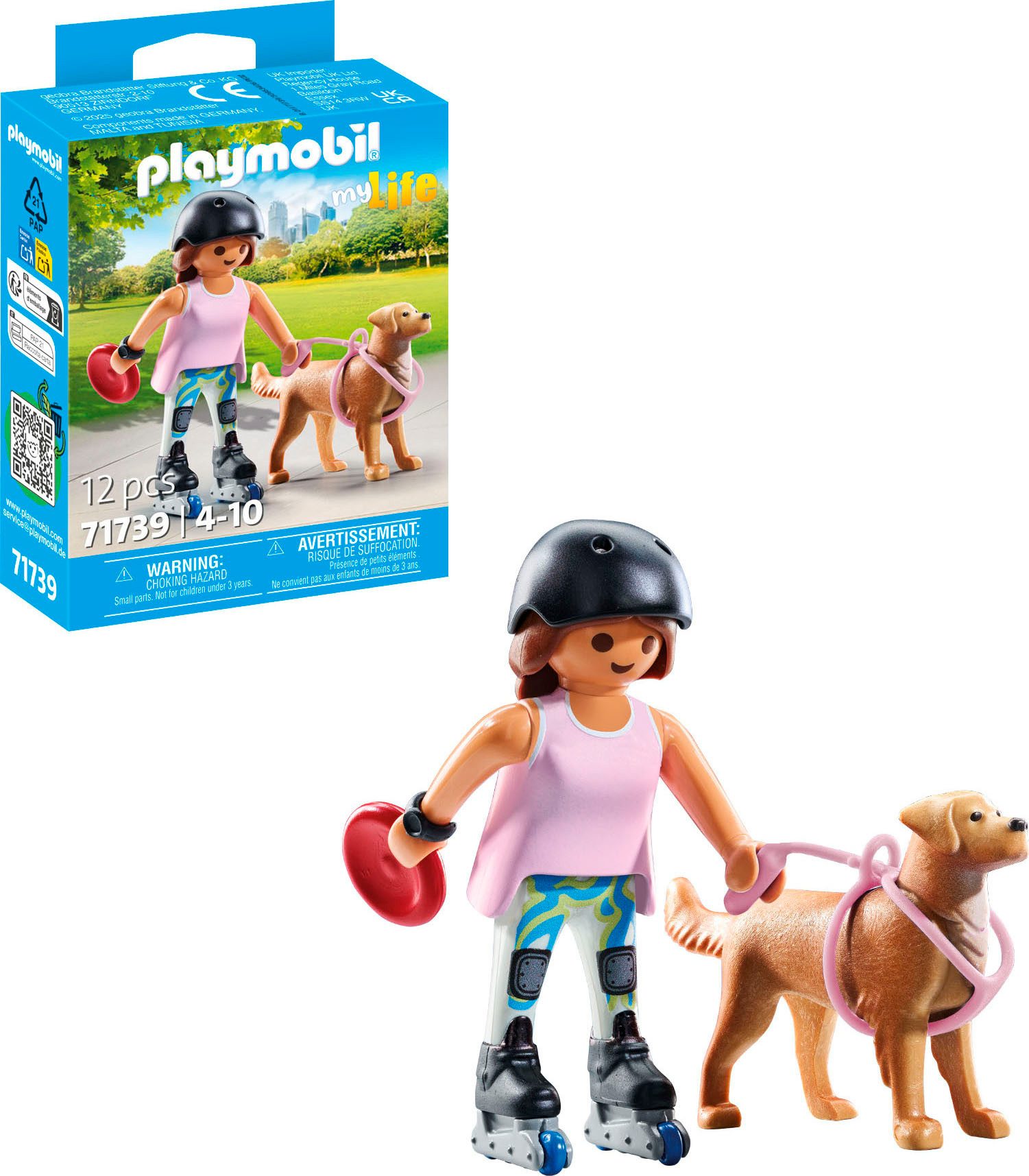 Playmobil® Constructie-speelset Inlinerin mit Retriever (71739), Playmobil My Life (12-delig)