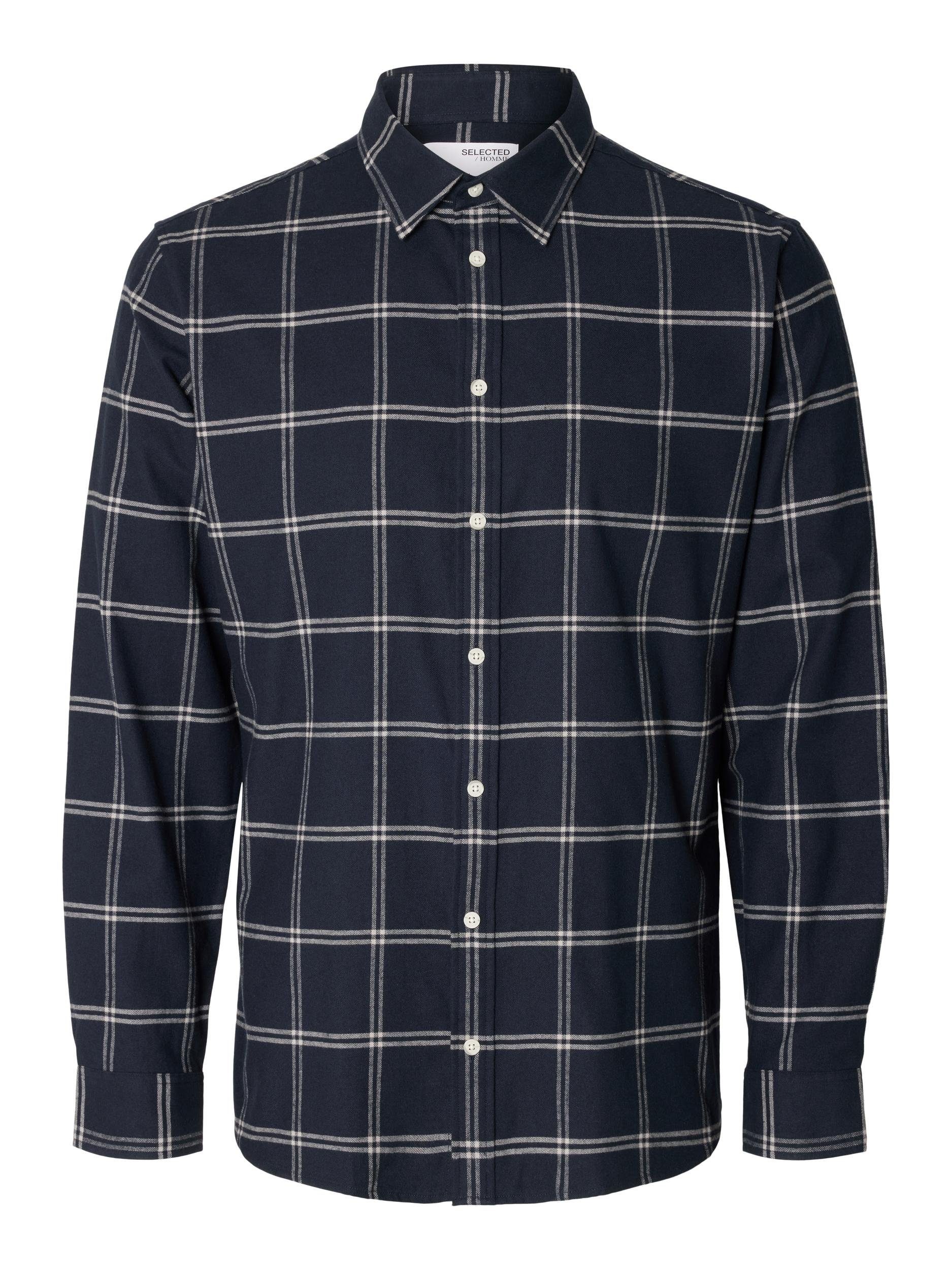 NU 20% KORTING: SELECTED HOMME Overhemd met lange mouwen SLHSLIMOWEN-FLANNEL SHIRT LS NOOS