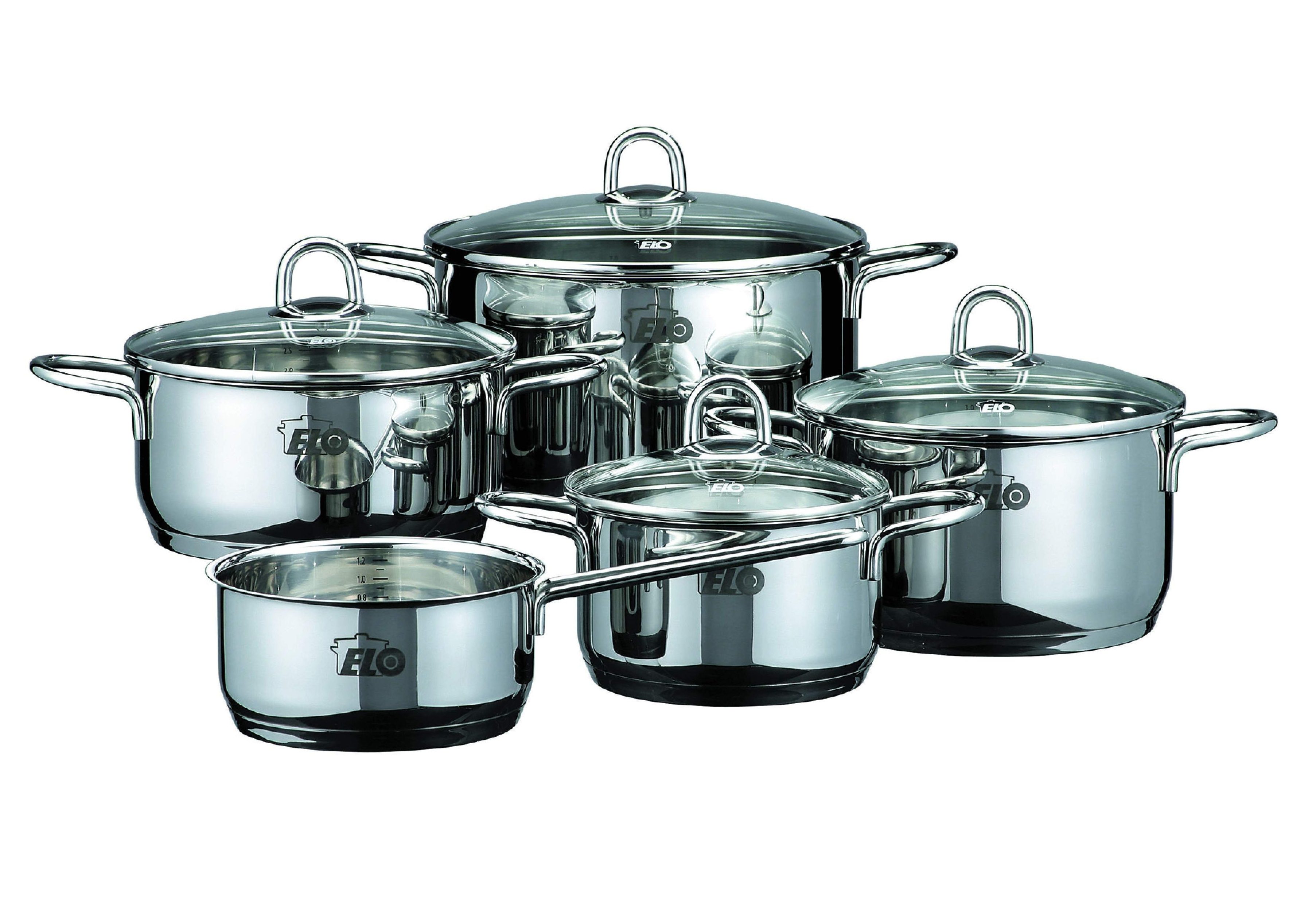 Elo Pannenset Robijn Inductie (set, 9-delig) pannensets zilver