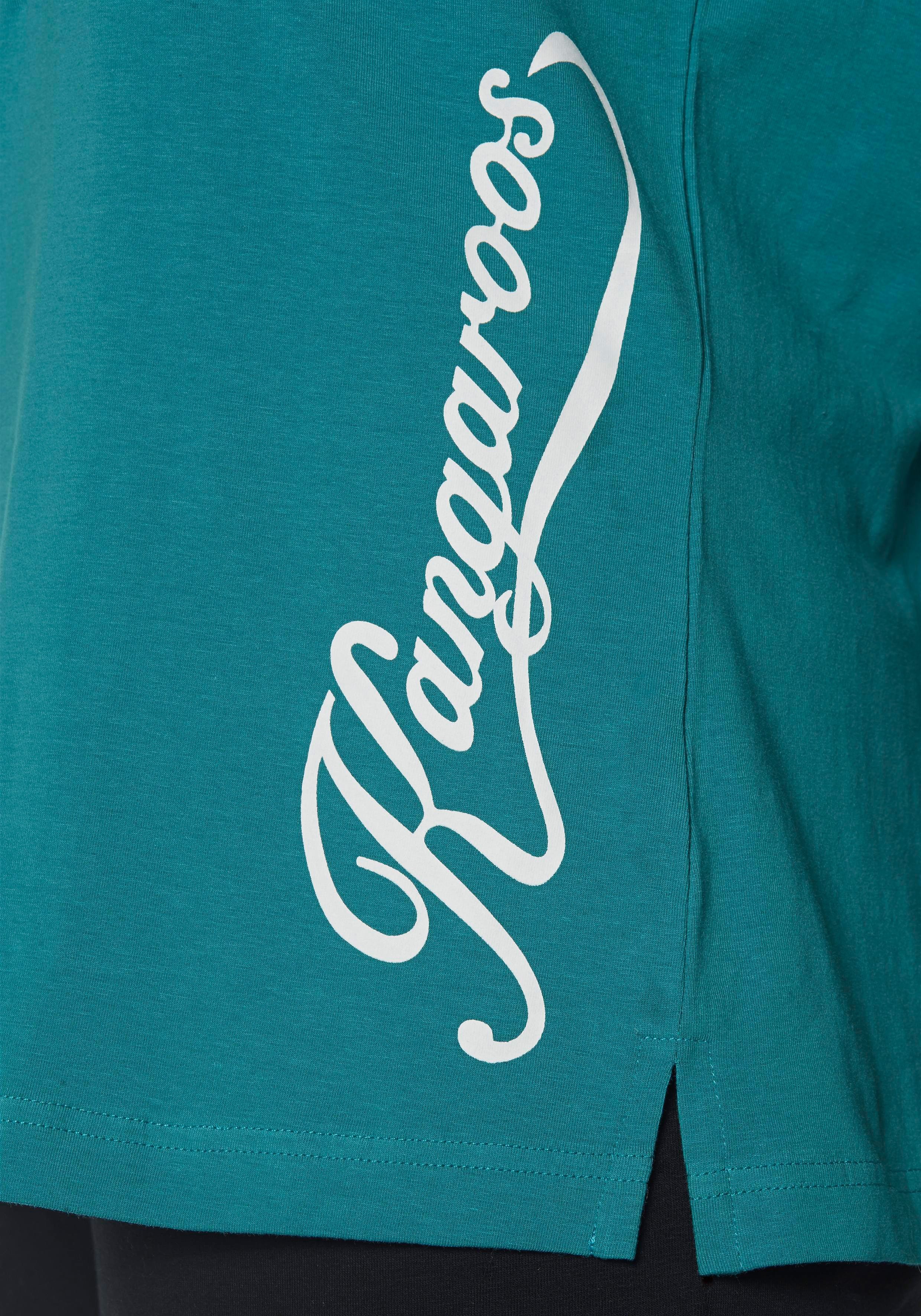KangaROOS T-shirt Korte mouwen, figuurvolgend, effen, ronde hals, casual