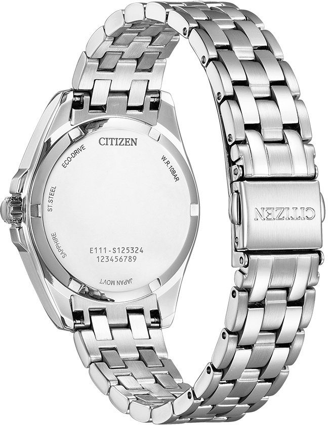 Citizen Solarhorloge EO1210-83A Polshorloge, dameshorloge, roestvrijstalen armband, tot 10 bar waterdicht, datum