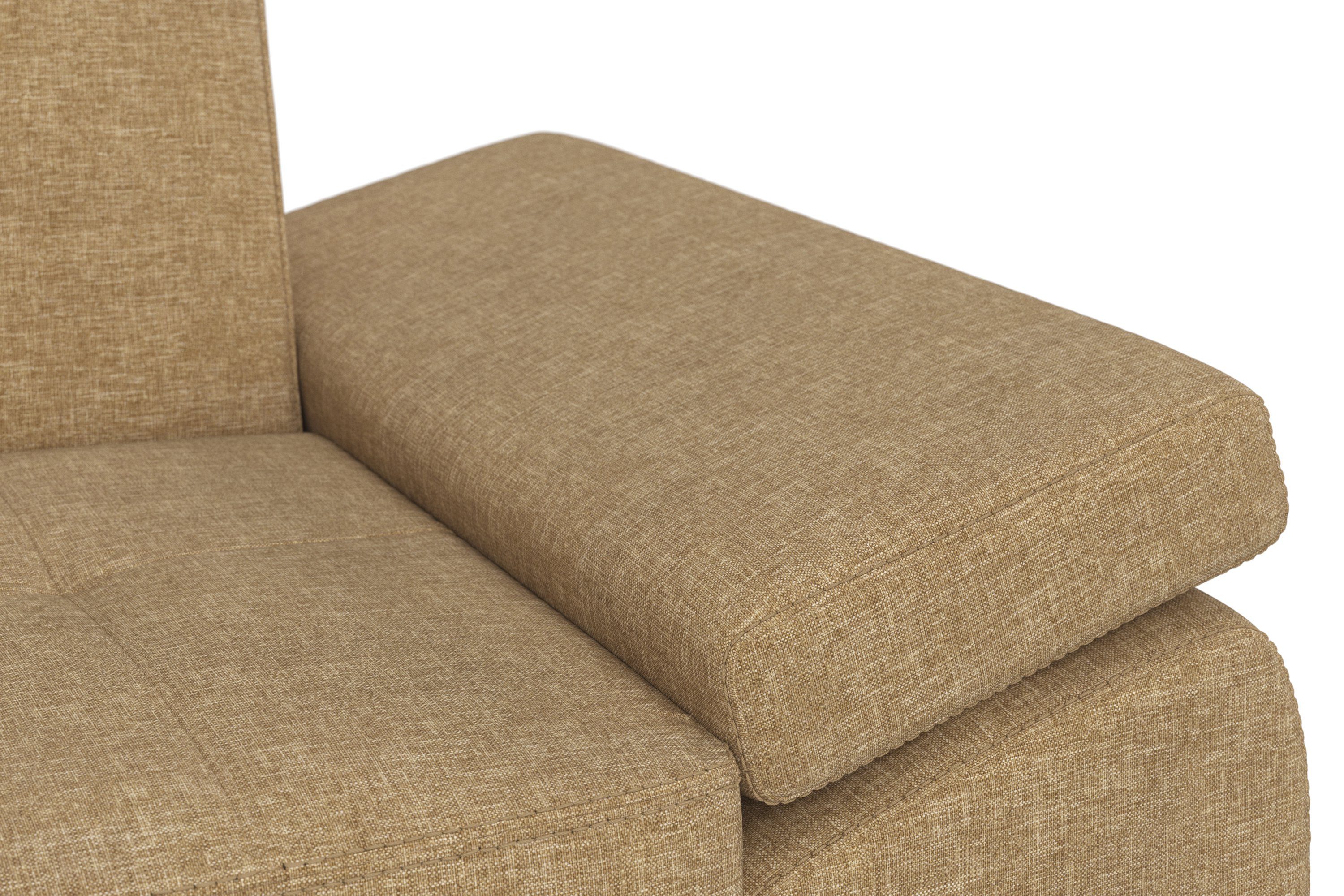 DOMO collection Hoekbank Capelo, comfortabel, duidelijke lijnen kenmerken dit ontwerp, L-Vorm met verstelbare armleuningen, naar keuze met slaapfunctie, binnenvering