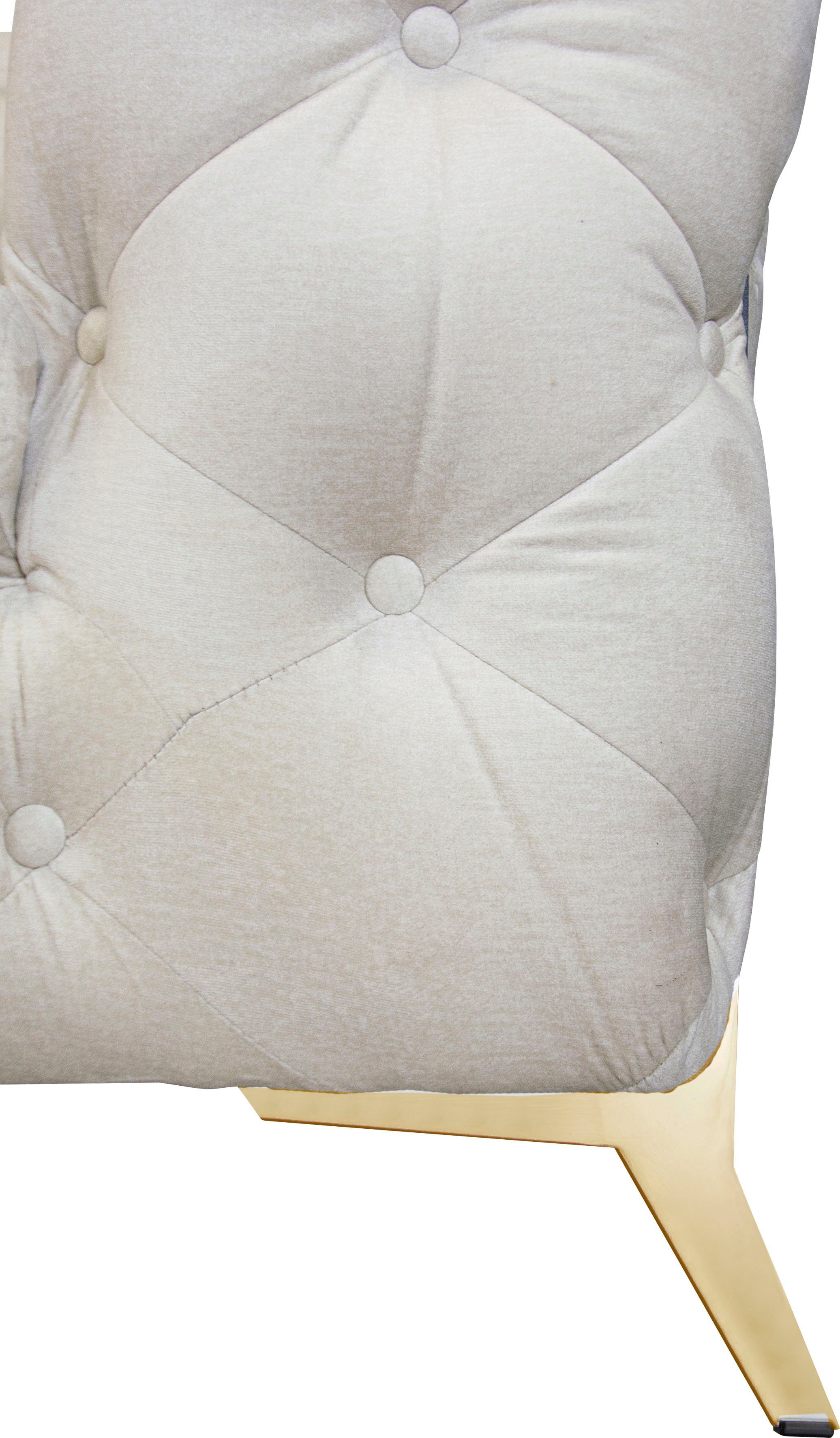 Leonique Chesterfield-bank Amaury L-vorm Chesterfield-look, bxd elk 262 cm, kleur van de poten ter keuze