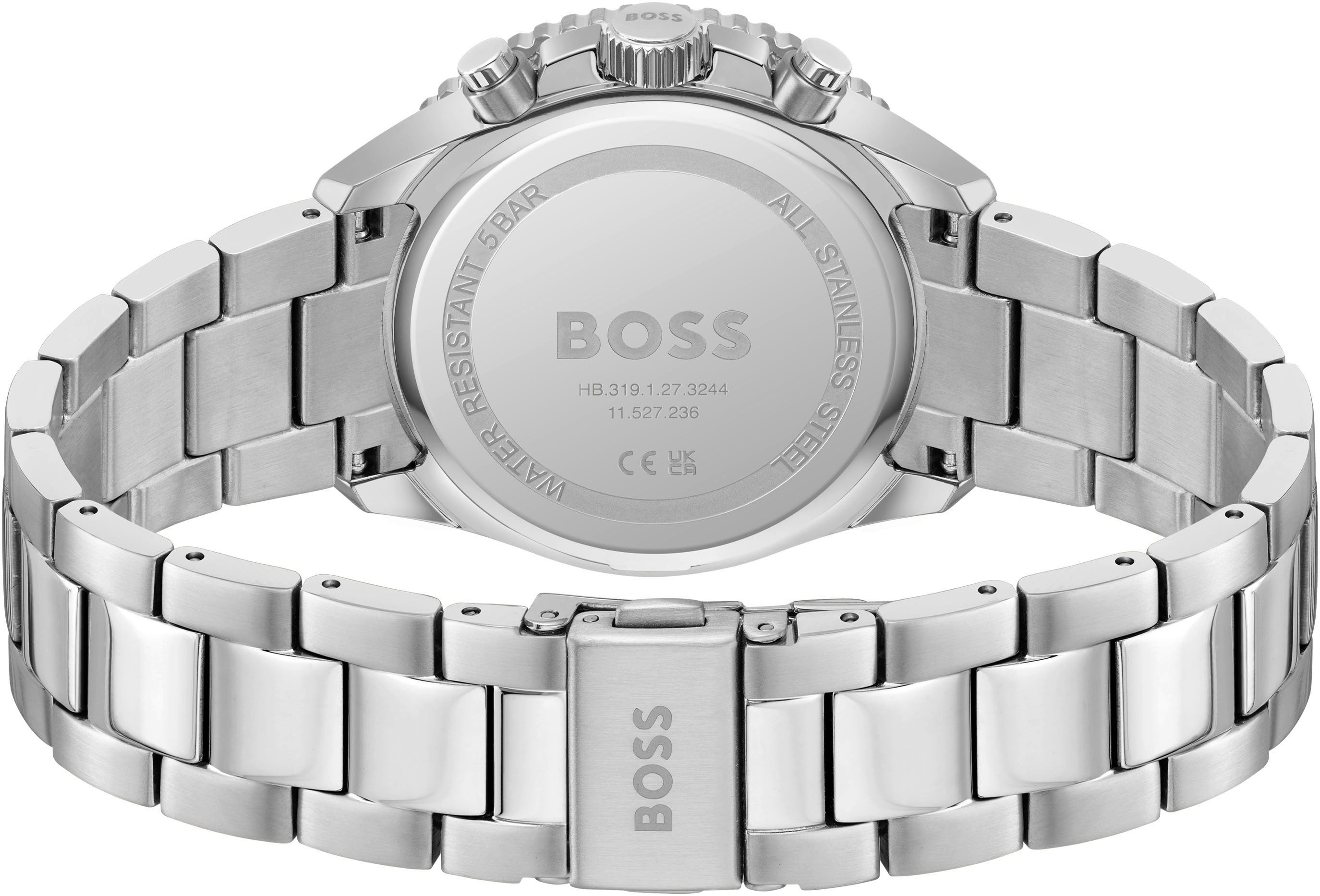Boss Multifunctioneel horloge RUNNER FOR HER Quartz horloge, dameshorloge, armbanduhr, datum, roestvrijstalen band