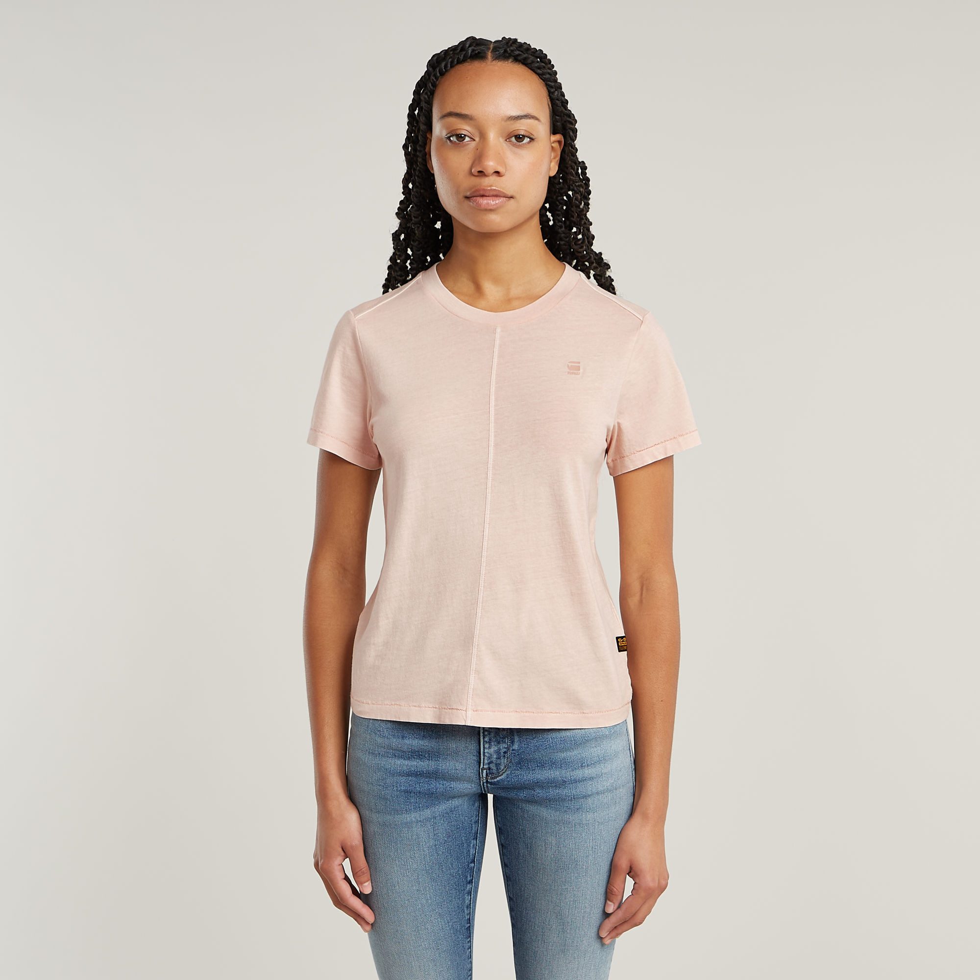G-Star RAW T-shirt Front Seam dames t-shirts maat XS (34) roze