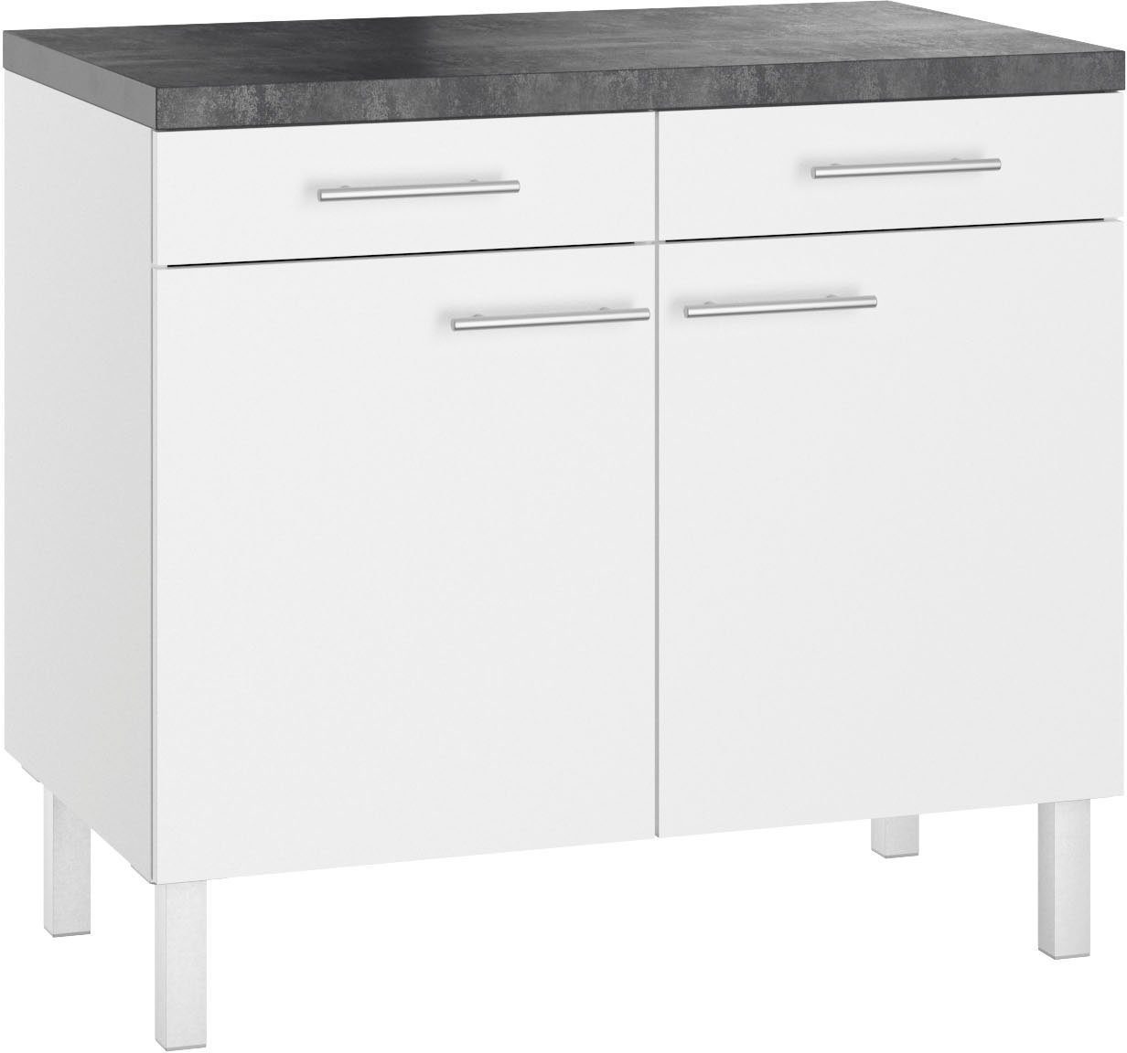 OPTIFIT Onderkast Breedte 100 cm, 2 deuren, 2 laden
