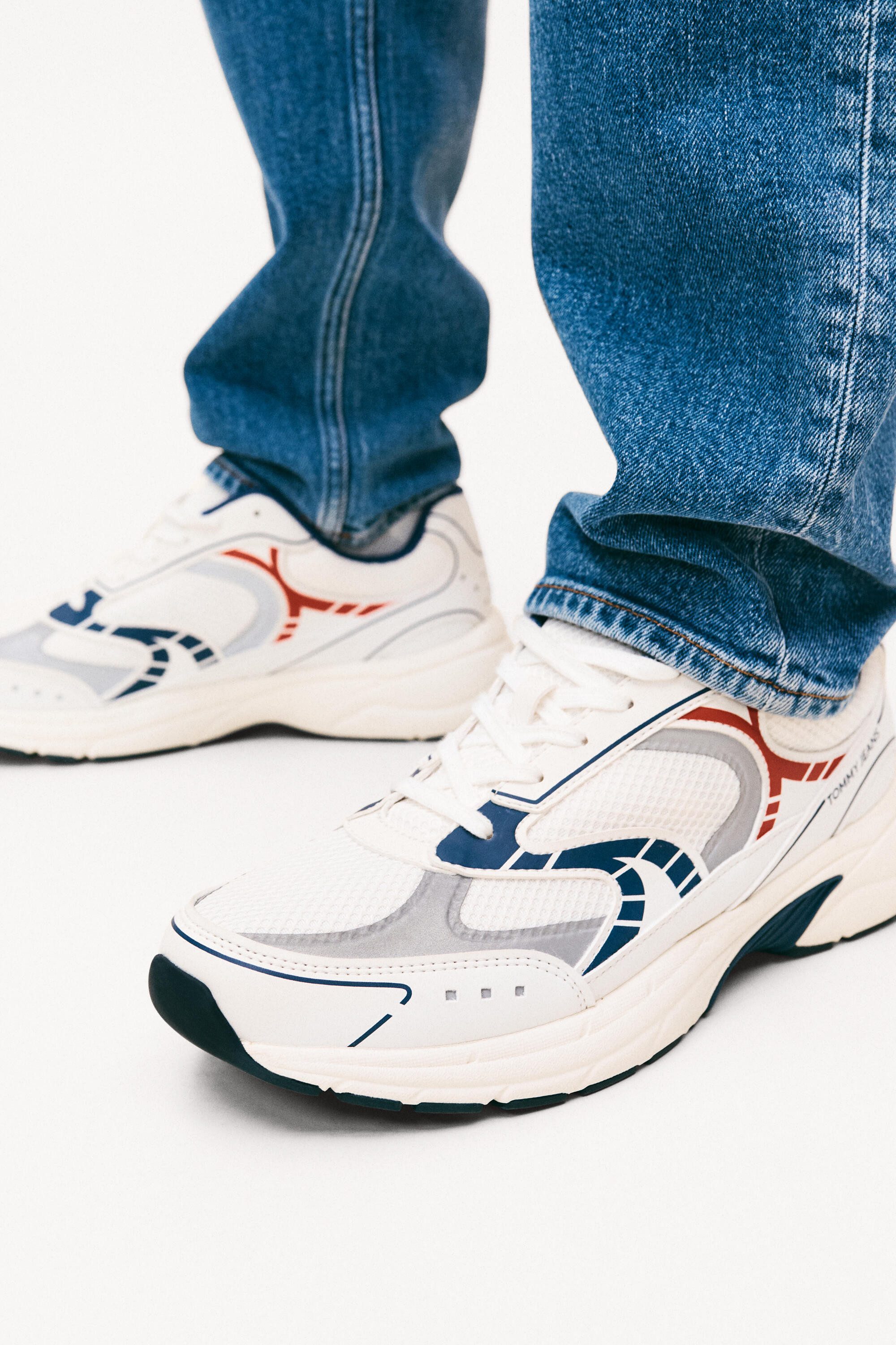 TOMMY JEANS Sneakers ARCHIVE'25 vrijetijdsschoen, lage schoen, veterschoen met contrastafwerkingen