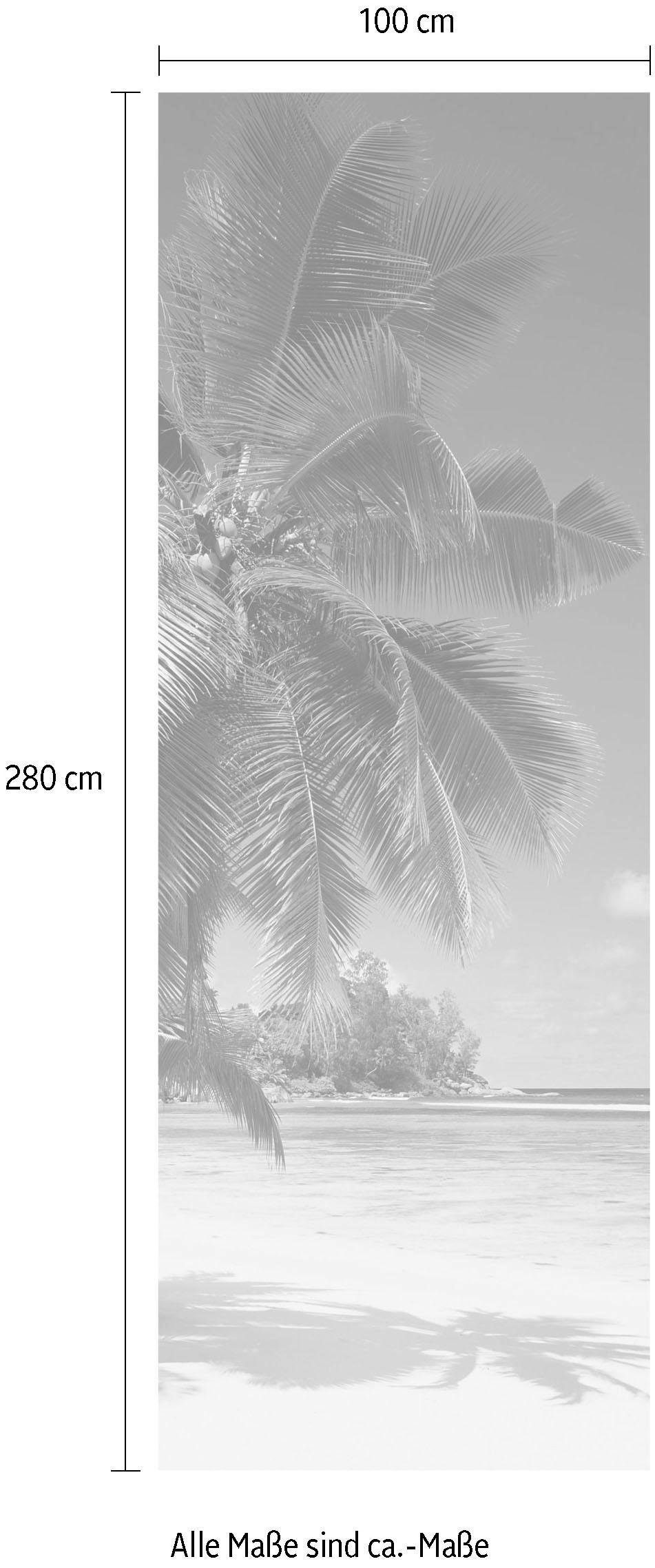 Komar Vliesbehang Digitale print vlies - Coconut Bay - Afmeting 100 x 280 cm (1 stuk)