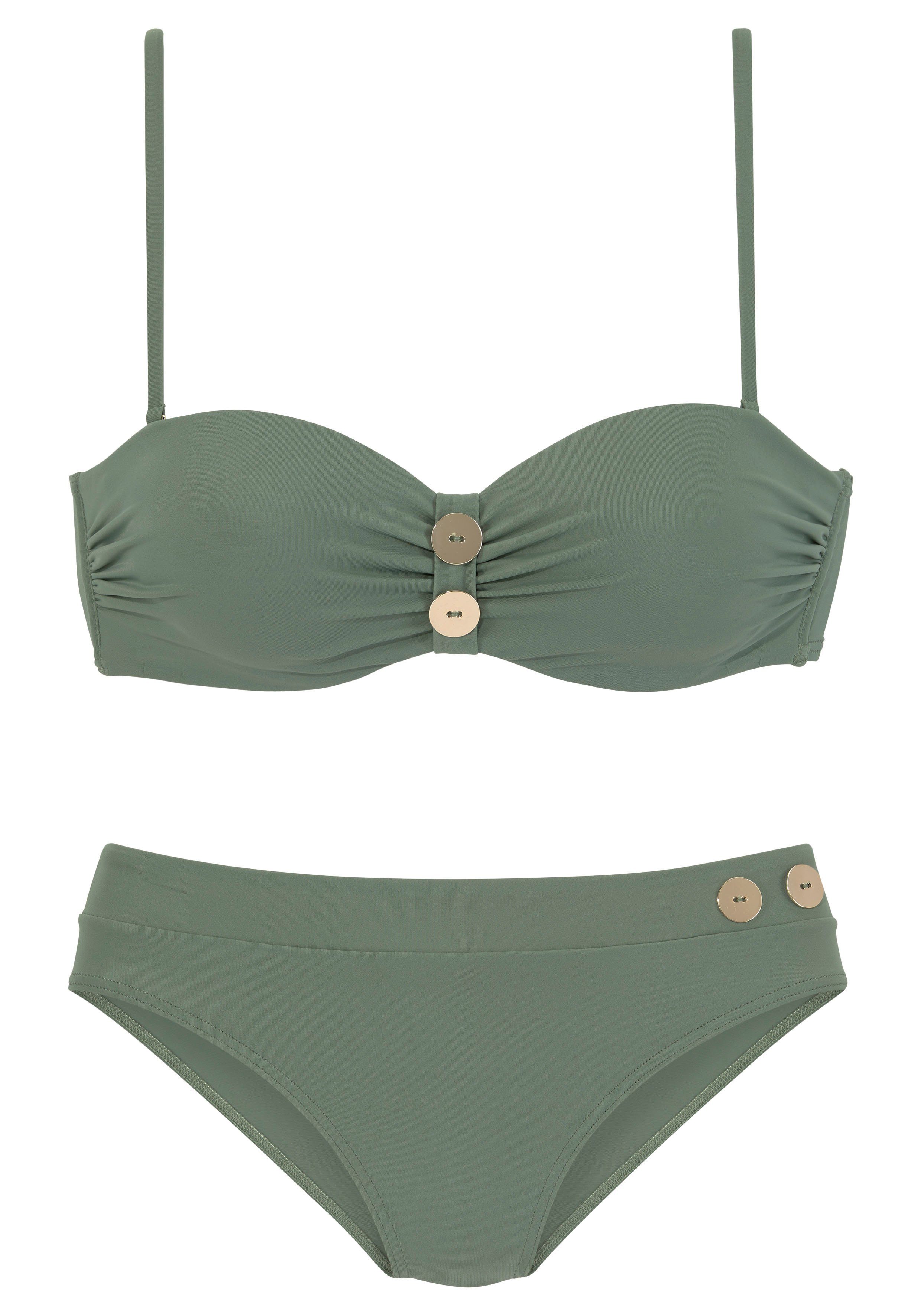 Vivance Beugelbikini in bandeaumodel met edele sierknopen