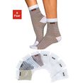 h.i.s sokken gestreept en unikleur (8 paar) wit