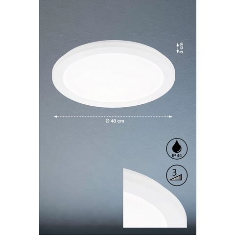 Fischer & Honsel Gotland 20992 LED-plafondlamp voor badkamer Wit 20 W Warmwit